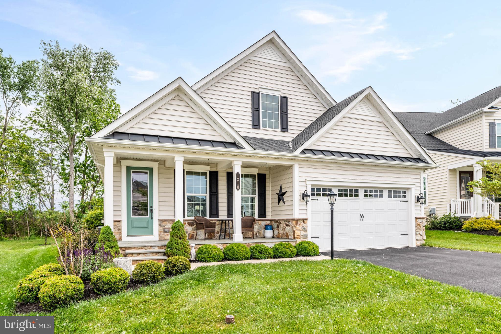 Welcome to 1218 Sculthorpe Drive, a single-family home in the sought-after Woodlands at Greystone, where luxury living meets the beauty and charm of Chester County. This exceptional home offers thoughtfully designed living spaces, elegant finishes, and a private setting that makes everyday living feel like a retreat.

Step inside through the stunning foyer featuring crown molding, charming designer wallpaper and an inviting atmosphere that immediately feels like home. A dedicated private office provides the perfect work-from-home set-up or flex space to suit your lifestyle.

At the heart of the home is the beautifully appointed kitchen, complete with an oversized island with seating for four, crisp white quartz countertops, and upgraded Monogram appliances. The open layout flows seamlessly into the main living and entertaining spaces, including a main living room with an inviting gas fireplace, creating an ideal setting for both everyday living and hosting guests.  The main level also includes a convenient laundry room, and a tranquil primary bedroom, complete with walk in closets and a spa-like bathroom with upgrades such as curbless shower, frameless shower door and separate water closet.  The main level is completed by a guest room and full bathroom.

The fully finished walkout basement expands the living space even further.  It includes a recreation space, gym area, and a guest suite with its own full bathroom — perfect for visitors or an additional private retreat. An ample storage space adds both convenience and functionality to the lower level.  The basement also has a walk out entrance to the backyard.

Additional attributes include an attached two car garage, custom window coverings, upgraded lighting, and a serene outdoor deck overlooking a private lot.  

Nestled in the heart of Chester County, the Woodlands at Greystone community offers residents a lifestyle that blends luxury living with natural beauty and everyday convenience. Enjoy scenic walking trails, preserved open space, and beautifully landscaped surroundings, all while being just minutes from downtown West Chester’s renowned dining, shopping, and entertainment. Residents appreciate the community’s peaceful atmosphere, easy access to major commuter routes, and proximity to parks, golf courses, and top-rated schools. Woodlands at Greystone also features resort-style amenities including a clubhouse, fitness center, pool, pickleball and bocce courts, creating a true neighborhood experience designed for both relaxation and connection.