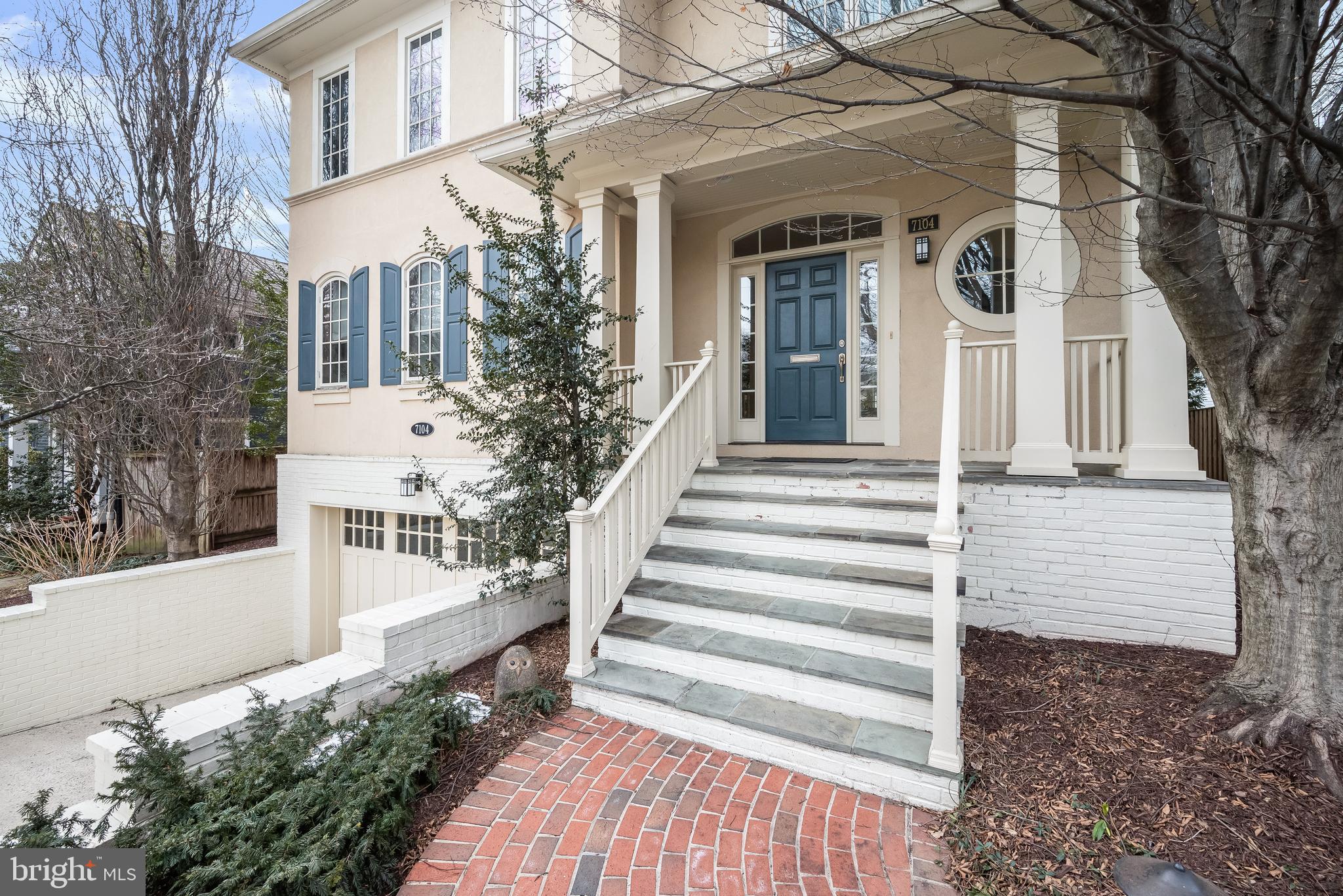 Location, location, location. Situated on a quiet street just blocks to the heart of Bethesda in coveted Bradley Village, this custom colonial features designer finishes and features throughout. These features include high ceilings, extensive millwork and mouldings, brazilian hardwood floors, coffered ceilings, surround sound, a state of the art kitchen, formal dining room, den, home office, second floor laundry room, large private owner's suite with expansive walk-in closet, and island dresser. Additionally, there is a large refrigerated wine cellar, screened porch, deck, fireplace in the living room, alarm system, generator, bedroom ceiling fans and a central vacuum system. A couple of blocks from the Edgemore Club.