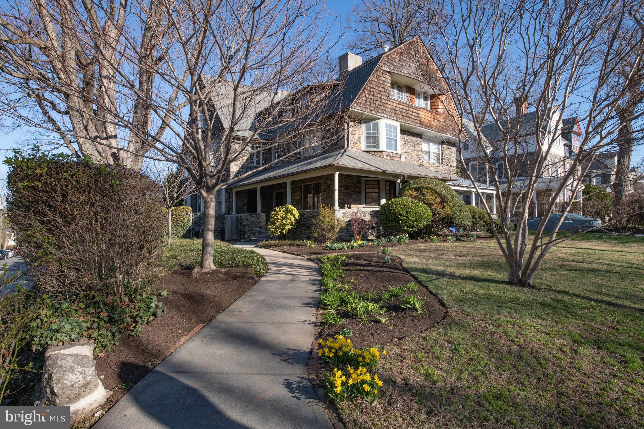 In 1894 architects Charles Barton Keen and Frank Mead designed this beautiful, spacious, and sunlit filled twin on the corner of Cherokee and West Upsal Streets in West Mount Airy.   As you approach the home, you'll be greeted by a  stunning wrap around porch that overlooks the large front and side yards.  Entering the front door, there is a foyer framed by a private living room with French doors and a fireplace to the right, and a library/sitting room leading to a lovely dining room off of the adjoining kitchen and butler's pantry.  There is a full bath that was installed in 2009 and a mud room leading out to a large back yard with a brick patio and many mature plantings. The second and third floors each have three bedrooms and a full bath. There are tall ceilings, tons of closet space, and hardwood floors throughout. There is central air, two zoned HVAC, and newer roofs, gutters, sanitary line, water line, and gas line.  The shops and restaurants of Mt Airy, Chestnut Hill, East Falls, and Manayunk and the beautiful trails of the Wissahickon Valley are nearby and Center City is an easy commute away.  Make an appointment to see this special home today.