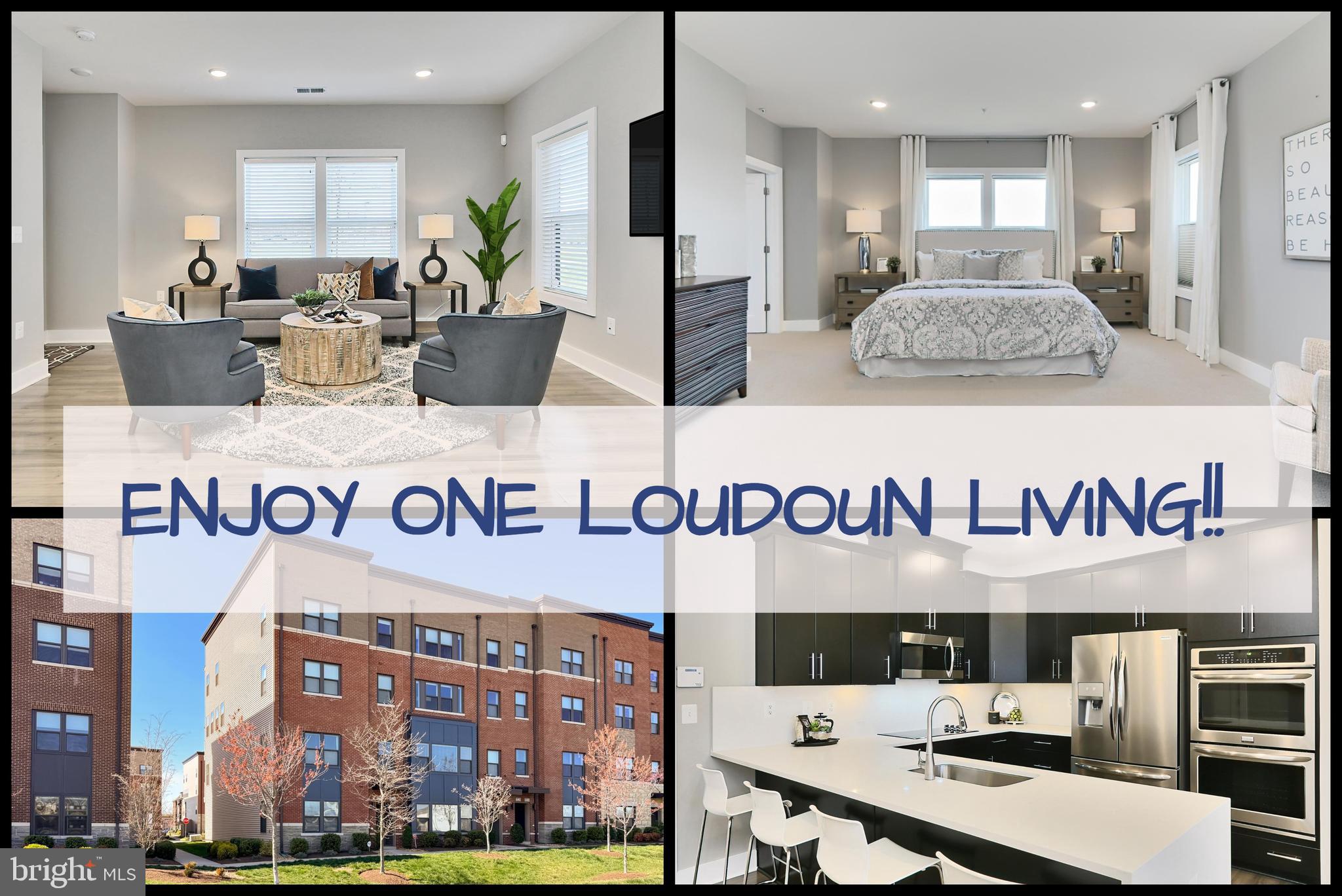 !!! Outstanding One Loudoun Condo Offers Luxury and Convenience All in One !!!
<br>
<br>
Don't miss this COVETED -- End Unit-- 2 lvl Condo  with Entry Level Access, Full Size Garage + Driveway, 3 Season Sun Deck, Extra Windows- dressed with Custom Blinds, Spacious Rooms, Excellent Closets/Storage and Impeccably Maintained !! No reason to Look Any Further, You've Found the BEST:)
<br>
<BR>
Enjoy the Open and Bright Main Lvl with FRONT and SIDE Windows, A LONG LIST of Model Home Level Finishes that are sure to *WOW* and an Open Floorplan that make this Home an Entertainers Dream or Comfy to Just Relax and Read a Book or Watch your Favorite Show:) The Spacious Family Room Opens into the HIGH END Chefs Kitchen with GORGEOUS Furniture Grade Cabinetry, Quartz Countertops with Waterfall Island and Matching Full Height Backsplash- all illuminated- by the Under Cabinet Lighting** The Frigidaire Gallery SS Appliance Package Includes: Double Wall Ovens, Cooktop, European Style Refrigerator, Dishwasher and Built In Microwave ** Enjoy the Fabulous Island that can Seat up to 6 and is perfect for additional Food Prep, Daily Dining or to Grab a Quick Bite to Eat ** Further Along is the Walk-In Food Pantry, Walk -In Coat Closet, Powder Room and Easy Access to the Garage ** 
<br>
<br>
Ascending the Stairs to the Upper Foyer and you will be greeted by an Abundance of Natural Light from the Loft/Office Area- that Easily Converts into a 3rd Bedroom "as needed" or more permanently** Further along is the Oversized Bedroom #2 w/ Recessed Lighting, Double Windows, Reach-In Closet and Full Bathroom #2 loaded with Fine Finishes **  The High End Carpet and Custom Paint Palette along with Crisp Trim Detailing Really Elevates the Feel of this Spectacular Home **  The Owners Suite is sure to Please with Recessed Lighting, Windows Galore, Custom Window Treatments and 2 [yes 2] Walk-In Closets ** The Ensuite Luxury Bath is Filled with the Finest of Details You Will LOVE..LOVE..LOVE!! 
<br>
<br>
Hands Down the BEST Location in ASHBURN = Across from Desirable ONE LOUDOUN!!! Walk to: Trader Joes, Abundance of Shopping options, Fitness, Restaurants, Coffee Shops, Movie Theatre and So MUCH MORE!! A Commuters Dream Location with Easy access onto Routes: 7, 28, 15 and 50- PLUS- Within 6 Miles of the Ashburn Metro, 10 Miles to Dulles International Airport, 36 minutes to Amazon HQ2 and 39 minutes to Nationals Ball Park!!  Need More? Across from Top Golf, Minutes to Landsdowne Town Center, Belmont Chase, Leesburg, Cascades, Brambleton Town Center, Broadlands Shopping and the list goes on…
<br>
<br>
Condo Dues Include: WATER/SEWER/TRASH/RECYCLING/EXTERIOR Grounds Maintenance/ Some Exterior Building Maintenance / Use of One Loudoun Amenities: Pools, Tennis Cts, Tot Lots, Sand Volleyball, Snackbar, Multi Purpose Court, Linear Parks, Trail System, The Barn and MORE:)
<br>
<br>
This home is located within the 60-65 LDN of Washington Dulles Airport.
<br>
                                                                    !!! SET YOUR SHOWING TODAY!!!
