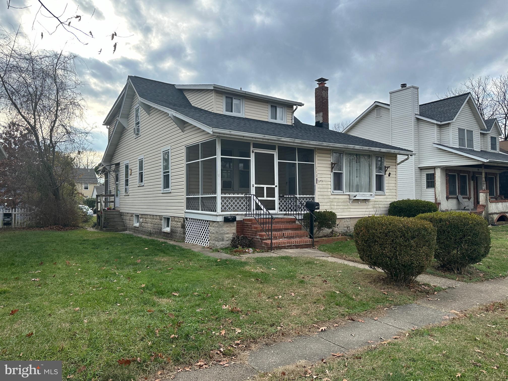 Nice Detached home in heart of Olde Glen Burnie, it does have another 1 Br apartment rented out on first floor,  Large rooms, Master bedroom with Master Bath, private front screened porch, shared rear screened porch, completely private entrances, Landlord pays gas/electric and water, you have use of the whole yard except side entry for apartment. Walk to courthouse, skating rink, shopping, Anne Arundel Community College GB Campus. large unfinished basement with outside entry for laundry and storage.