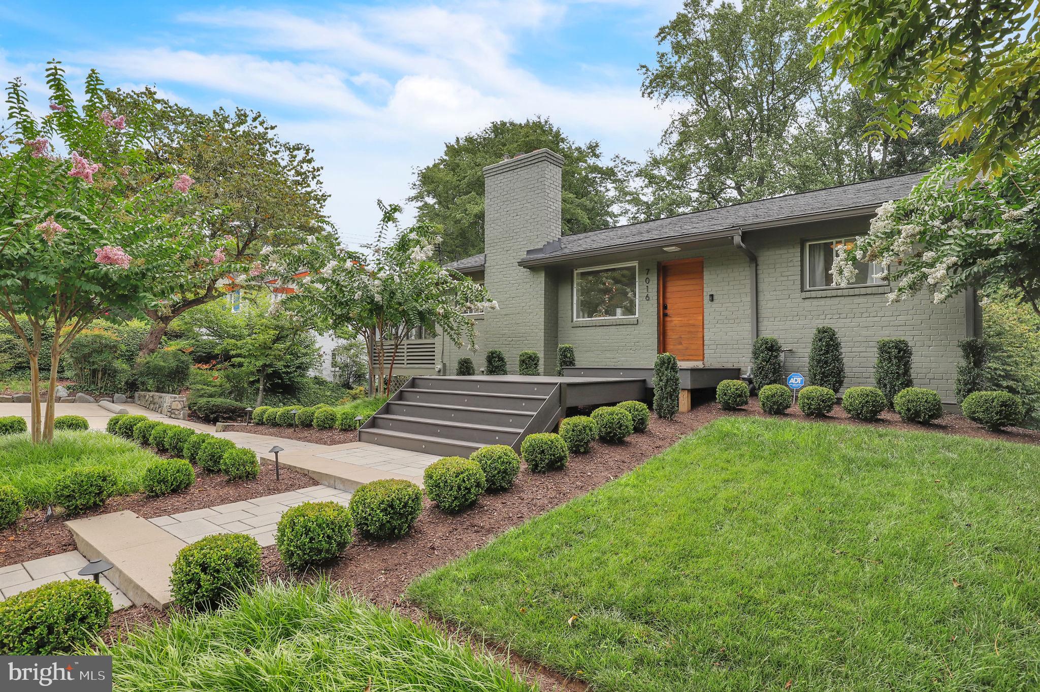 Welcome to this beautifully remodeled contemporary residence located in the highly sought-after Bannockburn Estates. Designed with custom glass walls that flood the interior with natural light, this home exudes charm. The exterior showcases impressive curb appeal, complemented by an exquisitely appointed interior. The sunlit living spaces are equipped with state-of-the-art amenities. Relax and admire breathtaking views from the second-floor living room overlooking the meticulously landscaped backyard featuring tiered landings, decks, hardscaping, a pool, and spa. Step into the bright main level with a welcoming foyer, kitchen opening into the living room, and a sunroom completing this level. Two bedrooms and a renovated full bathroom are also on this floor. The fully finished lower level offers a spacious recreation area opening onto the private backyard, a bonus room, and a primary suite boasting a spa-like bathroom and stunning garden views. Additional features include a private sauna, integrated smart home technology, beautifully designed bathrooms, and a newly updated kitchen with a generous center island. Conveniently located near top-rated schools (Whitman), parks, River Road, and the Beltway. Schedule your tour today to experience this exceptional property!