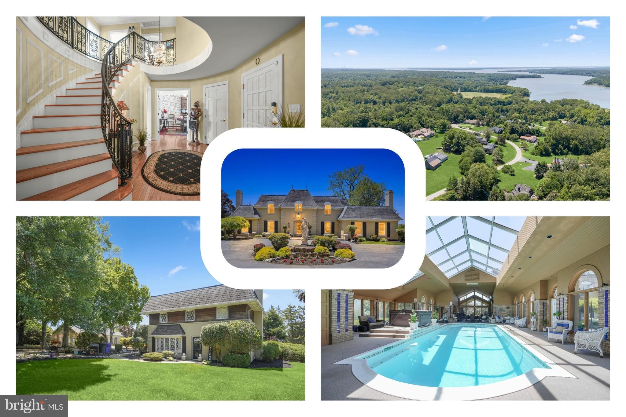 Set on approximately five private acres overlooking the Port Tobacco and Potomac Rivers, 7635 Carley Dr presents a rare estate-style retreat where panoramic water views, resort-inspired amenities, and exceptional flexibility come together in one unforgettable setting. Designed for those seeking a peaceful escape without sacrificing access to the Washington metro region, this extraordinary property offers 8 bedrooms, 5 full baths, and 3 half baths across a thoughtfully arranged compound ideal for multigenerational living, extended guest stays, executive retreat potential, or creating a legacy property designed for gathering. The main residence welcomes with expansive entertaining spaces and updated conveniences, including a new double oven and refrigerator, creating a functional backdrop for both daily life and large-scale hosting. The upper level extends the experience with generously sized bedroom retreats, including a private balcony positioned to capture tranquil river views and unforgettable sunrise moments. Additional living spaces throughout the estate create endless possibilities for guests, work-from-home flexibility, wellness spaces, or future lifestyle customization. A detached apartment has been refreshed with new flooring, carpet, lighting, kitchen sink, and island updates, adding stylish and versatile accommodations. The setting feels worlds away with an indoor pool enhanced by a new variable-speed pump and heater, a pool house featuring entertaining areas and sauna amenities, a historic tobacco barn with event or creative retreat potential, and extensive garage capacity that opens the door for car enthusiasts, boat storage, hobby collections, or workshop use. Located in historic Port Tobacco, residents enjoy proximity to local destinations including scenic trails and waterfront recreation at Chapel Point State Park and nearby outdoor escapes at Gilbert Run Park. History enthusiasts can explore Port Tobacco Courthouse and area museums, while shopping, dining, and entertainment options are easily accessible in nearby La Plata and Waldorf. Commuters benefit from convenient access to Route 6, Route 301, and Indian Head Highway for connections toward major employment hubs including Washington, DC, Joint Base Andrews, and Southern Maryland's growing defense and technology corridors. Whether envisioned as a full-time residence, private weekend escape, or extraordinary lifestyle destination, this is a property designed to make every arrival feel like the beginning of a getaway. Tobacco barn is strictly AS-IS, and there is a small crack in the a glass ceiling pane of the pool house that does not leak, but it will not be replaced.
***Please note that annual real estate taxes are estimated based on Port Tobacco tax rates, current owner has a 100% exemption and only pays real estate taxes on the guest house***

Mortgage savings may be available for buyers of this listing.