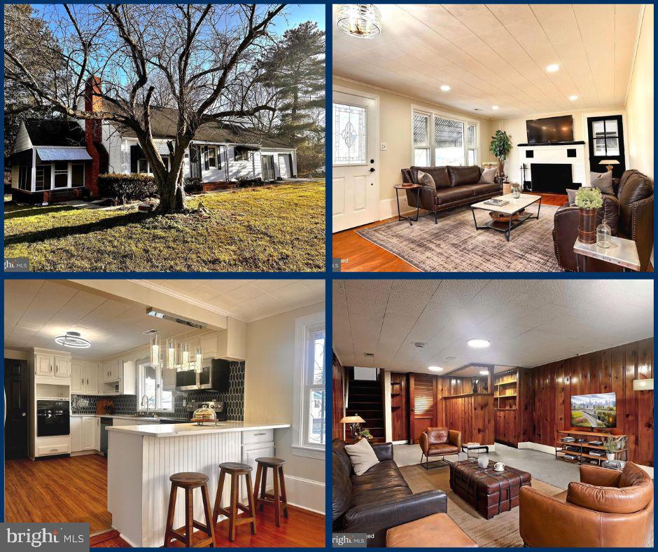 Open House Saturday May 30th  11am -1pm — Stop In and Take a Tour!   Seller willing to contribute toward buyer’s closing costs....Rare Find! This 3-bedroom, 2-bath renovated rancher offers the perfect blend of space and charm on a sprawling 0.73 acre in-town lot.  Spanning over 1,860 sq. ft. of updated living space, you’ll love the openess of the crisp, white kitchen that flows into the cozy light filled living-dining area, the versatile bonus room/office and the entertainment-ready basement with a unique custom bar. Outside, enjoy a private retreat - dive into the large pool or host the ultimate cookout in the dedicated screened 'crab feast' pavilion. With a detached 2-car garage/workshop in addition to the attached garage, there’s room for every hobby.  Pack your bags—this move-in-ready home is waiting for you! Images are virtually staged....