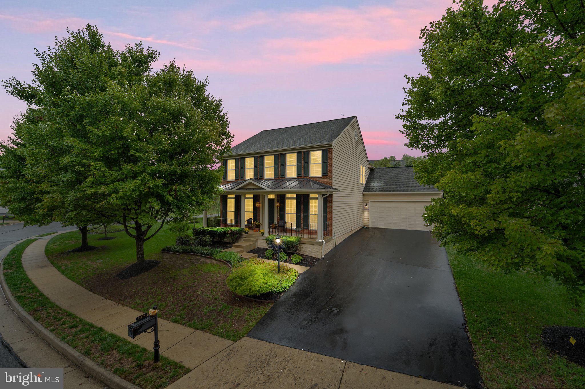Stunning Michener II model from Ryan Homes with 4-bedroom, 3.5-bath home, attached 2 car garage sits proudly on a beautifully landscaped .36-acre lot. Updates include newer dishwasher and fridge, new microwave,  replaced HVAC (replaced 2 total) 2014 and 2021,  water Heater, professionally painted throughout including doors and closets 2024, all new light fixtures including recess lights on main level 2024, new kitchen backsplash and faucet 2024  and new refinished floors on main level and steps going up 2024 and new carpet on upper level 2024. This home features a gourmet kitchen with stainless steel appliances,  corian counters, main level with family room with fireplace, sunroom, separate dining room, and living room with hardwood floors throughout. Master bedroom with two walk in closets, and en suite bathroom with separate dual vanities, shower, and soaking tub. Three additional bedrooms up-all spacious and hallway full bath. Fully finished walk-up basement, and oversized storage room. Enjoy the outdoors on your front porch or rear patio, and an oversized yard that's partially fenced—perfect for children or pets to play safely.  Located just minutes from Brambleton and downtown Leesburg, and bordering the tranquil Banshee Reeks Nature Preserve, Leesburg Animal Park and adjacent to Historic Oatlands Plantation.  Commuter access to all major commuter routes (greenway, RT7, and RT15).  This home combines the best of suburban living with easy access to vibrant community amenities.
