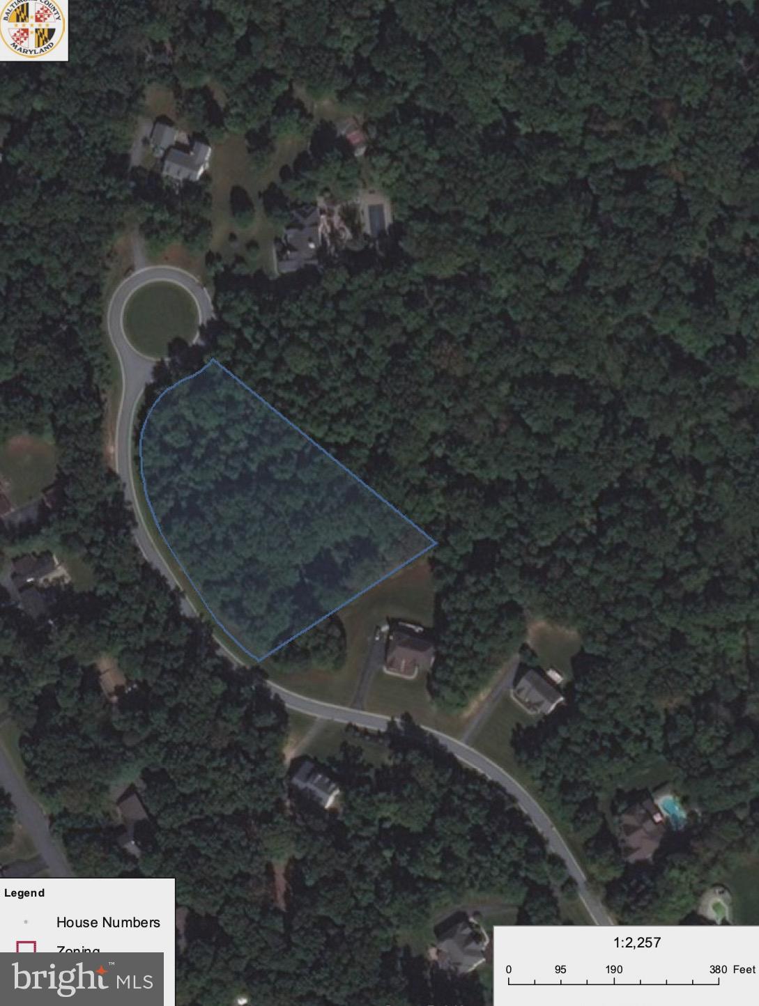 Spectacular 2+ acre wooded lot in established custom home community. Large building envelope in private setting convenient to Owings Mills, Towson & Baltimore. Bring your own builder, no builder tie-in. Modest covenants. Plans and plats in documents.