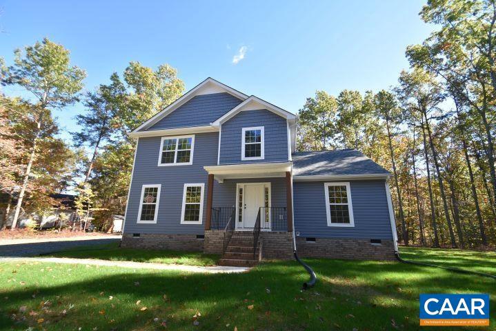 TO BE BUILT! The Monterey model on 2.228 acres in Louisa. Gorgeous open floor plan with laminate flooring throughout the main living areas, spacious great room, open kitchen layout, stainless appliances, granite countertops, upgraded 36" Tier 2 cabinets with crown molding, 2x7 island with overhang, and half bath. The Primary suite, on the main level, comes with a vaulted Ceiling, a ceiling fan, walk in closet, and an attached full bath with a 5' shower and double bowl vanity! Upstairs you'll find 3 additional bedrooms with LED lights, a full bath, and pull down attic for extra storage. Adult height toilets in primary and half bath, 10x12 deck for entertaining, and an upgraded exterior with wide window trim instead of shutters, black windows on the front, black gutters, and 8" stained porch columns. Call today to ask how you can receive 2.5% of your closing costs paid. No money down loans available. Photos are of a similar completed home. Winter completion! Still time to customize this home to make it your own!,Granite Counter,Wood Cabinets