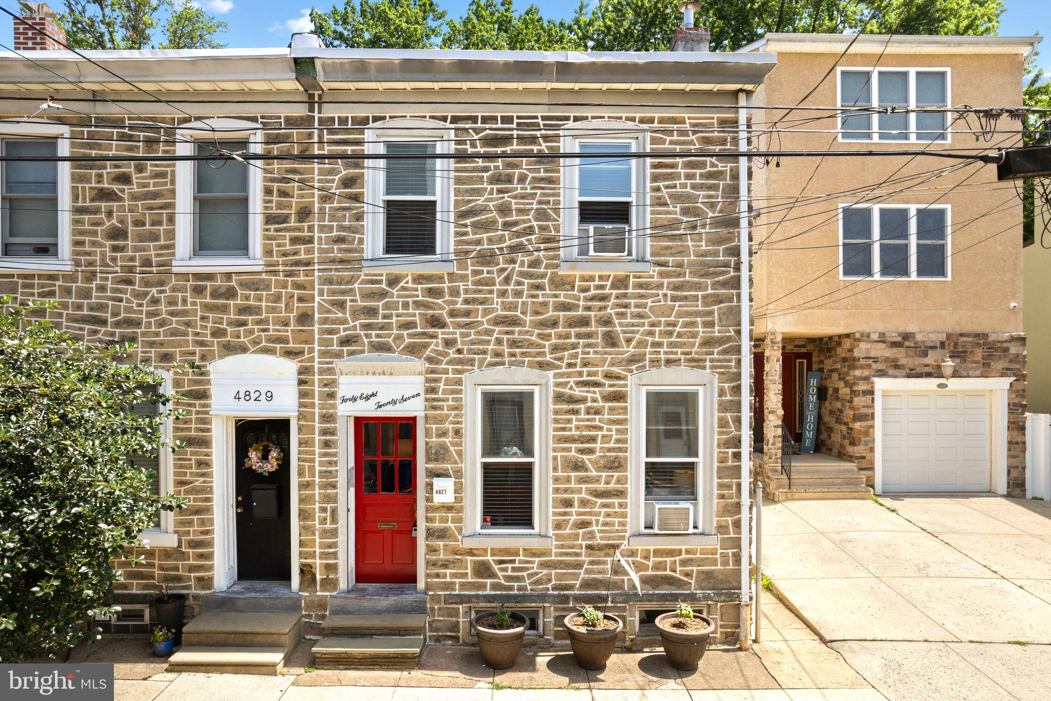 Welcome to this charming stone-front twin home in the heart of Manayunk, offering 2 bedrooms and 1 full bath in a location that's hard to beat.

Step inside to find high ceilings and an abundance of natural light throughout the main level. The inviting living room flows seamlessly into a spacious dining room, perfect for everyday living or entertaining. The eat-in kitchen provides plenty of room for casual meals, while the adjoining mudroom offers added convenience. Hardwood floors run throughout the first floor, creating a warm and cohesive feel.

Upstairs, you'll find two nice-sized bedrooms, a spacious hall bath with tub, and a hall closet that provides excellent storage.

The clean, unfinished basement offers endless possibilities—whether you're looking for additional storage, a home gym, or a hobby space. A washer and dryer are also conveniently located on this level.

Outside, enjoy a private rear patio and a small backyard, ideal for relaxing, gardening, or entertaining friends and family.

Perfectly situated within walking distance of vibrant Main Street, you'll have easy access to its popular restaurants, boutiques, coffee shops, and local entertainment. Outdoor enthusiasts will appreciate the nearby Towpath, offering scenic trails for walking, running, and biking. With convenient access to major highways and commuter routes, this home combines neighborhood charm with exceptional accessibility.