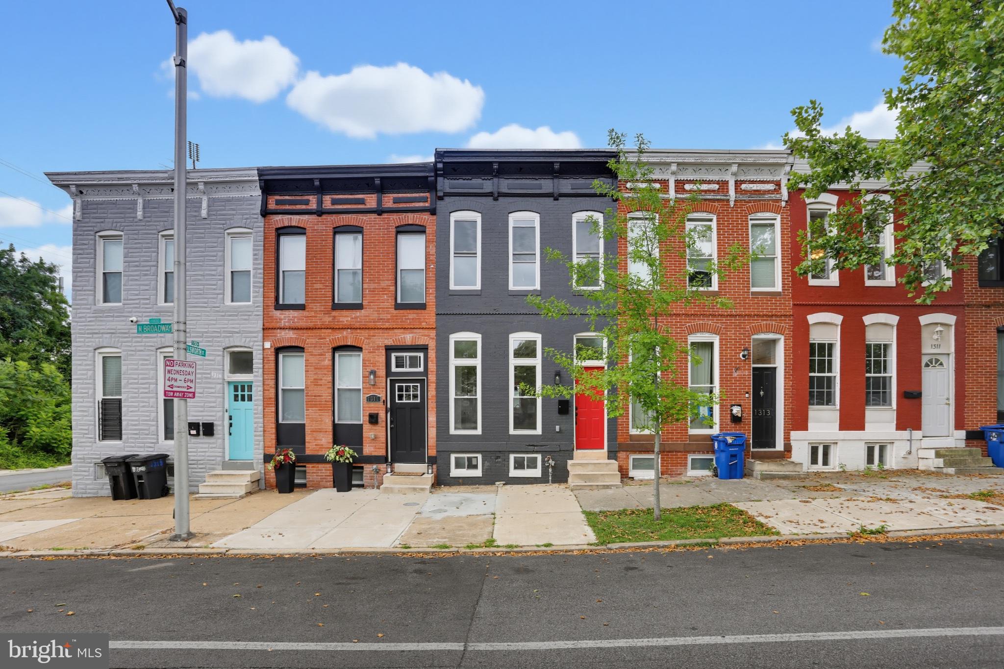 Welcome to 1315 N Broadway, a beautifully renovated Baltimore rowhome that seamlessly blends timeless character with modern style. Thoughtfully updated from top to bottom, this move-in-ready home features an open, light-filled layout with luxury finishes and contemporary touches throughout. The main level offers an inviting living and dining space accented by recessed lighting, durable flooring, and abundant natural light. The stunning kitchen is designed to impress with sleek quartz countertops, stainless steel appliances, stylish cabinetry, and ample prep space, making it equally suited for everyday living and entertaining.

Upstairs, you’ll find generously sized bedrooms and beautifully updated bathrooms featuring modern fixtures and finishes that create a spa-like feel. The finished lower level provides valuable additional living space, perfect for a recreation room, home office, fitness area, or guest suite, offering flexibility to fit your lifestyle. Conveniently located just minutes from Johns Hopkins Hospital, Patterson Park, Fells Point, Canton, and downtown Baltimore, this home also provides quick access to major commuter routes, dining, shopping, and neighborhood attractions. Offering the perfect combination of modern updates, functional living space, and an unbeatable city location, 1315 N Broadway is an exceptional opportunity to own a turnkey home in one of Baltimore’s most convenient neighborhoods.