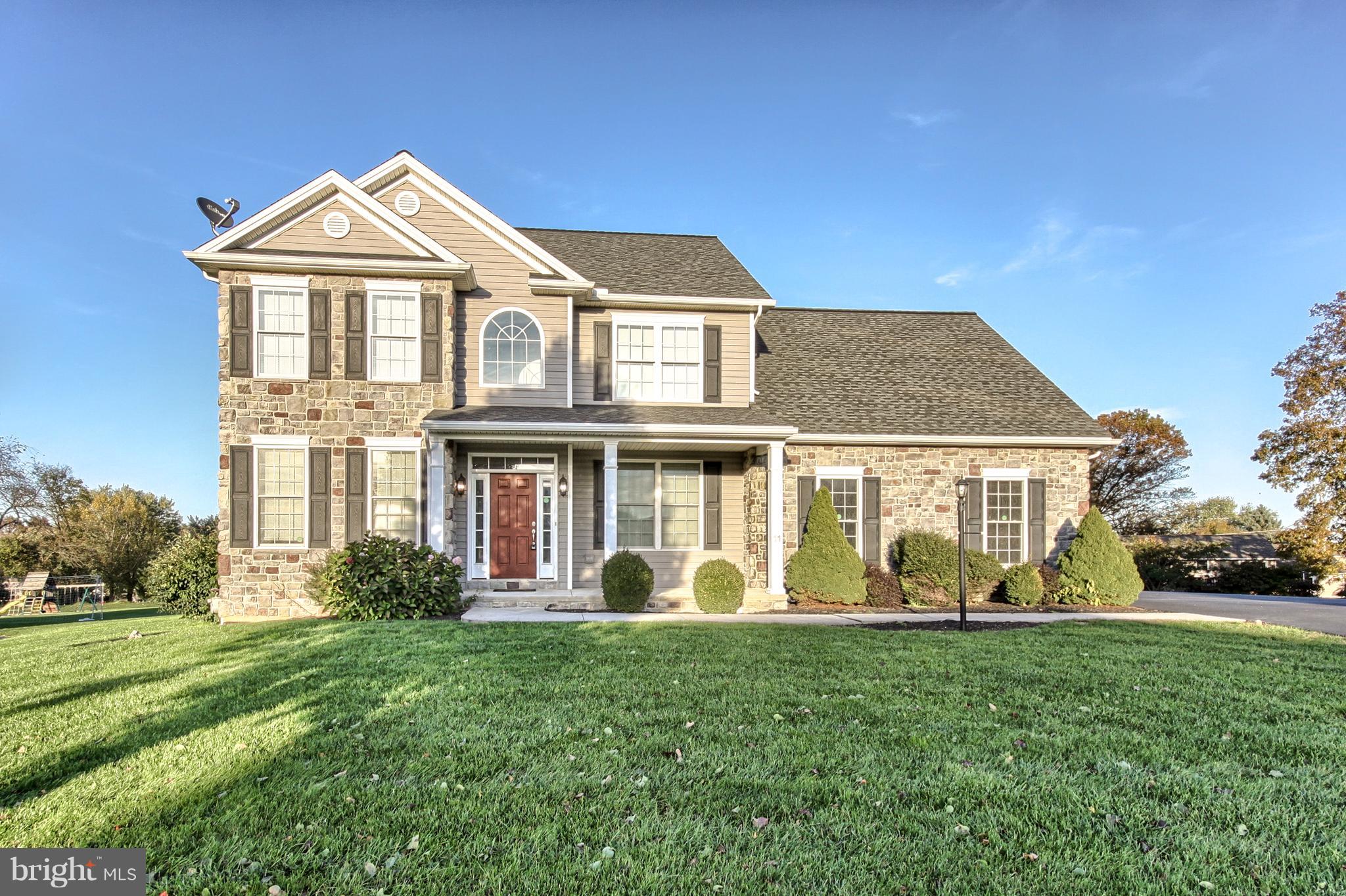 This South Middleton Township home is located on a large level lot in a great area conveniently close to I-81, local history and shopping. Walk in and notice the attention to detail in this stunning home featuring over 2,900 square feet. This home has a traditional layout with formal dining room on the right and living room/office to the left. The immaculate kitchen leads into the fantastic family room with gas fireplace. First upstairs is the master suite with walk in closet, full bathroom with double vanity and sitting area. There are 3 additional bedrooms and hall full bathroom. The lower level is finished and makes for a man cave or play room. You have access to the covered rear patio from the kitchen.