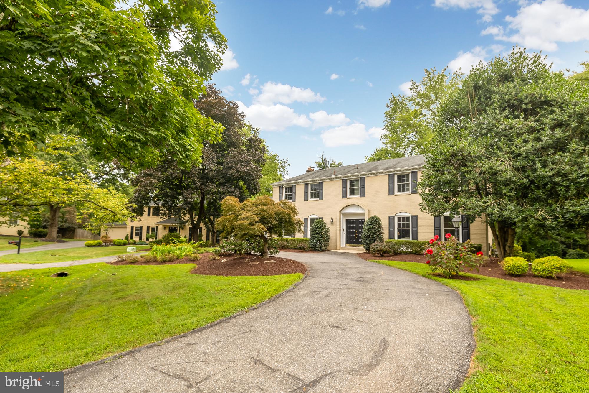 OPEN HOUSES ARE CANCELLED. Welcome to this stately and traditional 5-BR/4-BA home in the Bedfordshire neighborhood of Potomac, MD. This cherished residence, located at the end of a tranquil cul-de-sac, has been a haven for many family celebrations, from weddings to anniversaries and birthdays. Now, it's ready for you to create your own memories. As you approach, you’ll be greeted by a circular driveway surrounded by trees and flowering bushes. The black double doors open to a warm and inviting interior featuring a den/office, half BA, separate living and dining rooms, laundry room, two-car garage, and a renovated kitchen. The kitchen is spacious, and opens to a great room with a gas fireplace and access to a large deck. The first floor ALSO includes a versatile, generously sized in-law suite/bedroom with several walk-in closets and a spa-like bathroom, providing convenience and comfort for guests or extended family. Upstairs, you'll find four large bedrooms and two bathrooms, offering ample space for everyone. The basement is perfect for entertaining, with two large activity rooms (game room), a granite bar, a full bathroom, lots of storage, and an extra bonus room. It also features a walkout to the beautifully landscaped and expansive backyard, complete with mature trees and a gently sloping hill.  The deck offers a serene outdoor space for relaxation and enjoyment. Make this the backdrop for your future memories. The neighborhood has some of the top, best rated, and highly regarded schools, and is near parks and recreation centers, shops and restaurants.  Major transportation arteries include I-270, I-495, River Road (Rt 190), providing convenient access to Washington, DC and surrounding areas.
