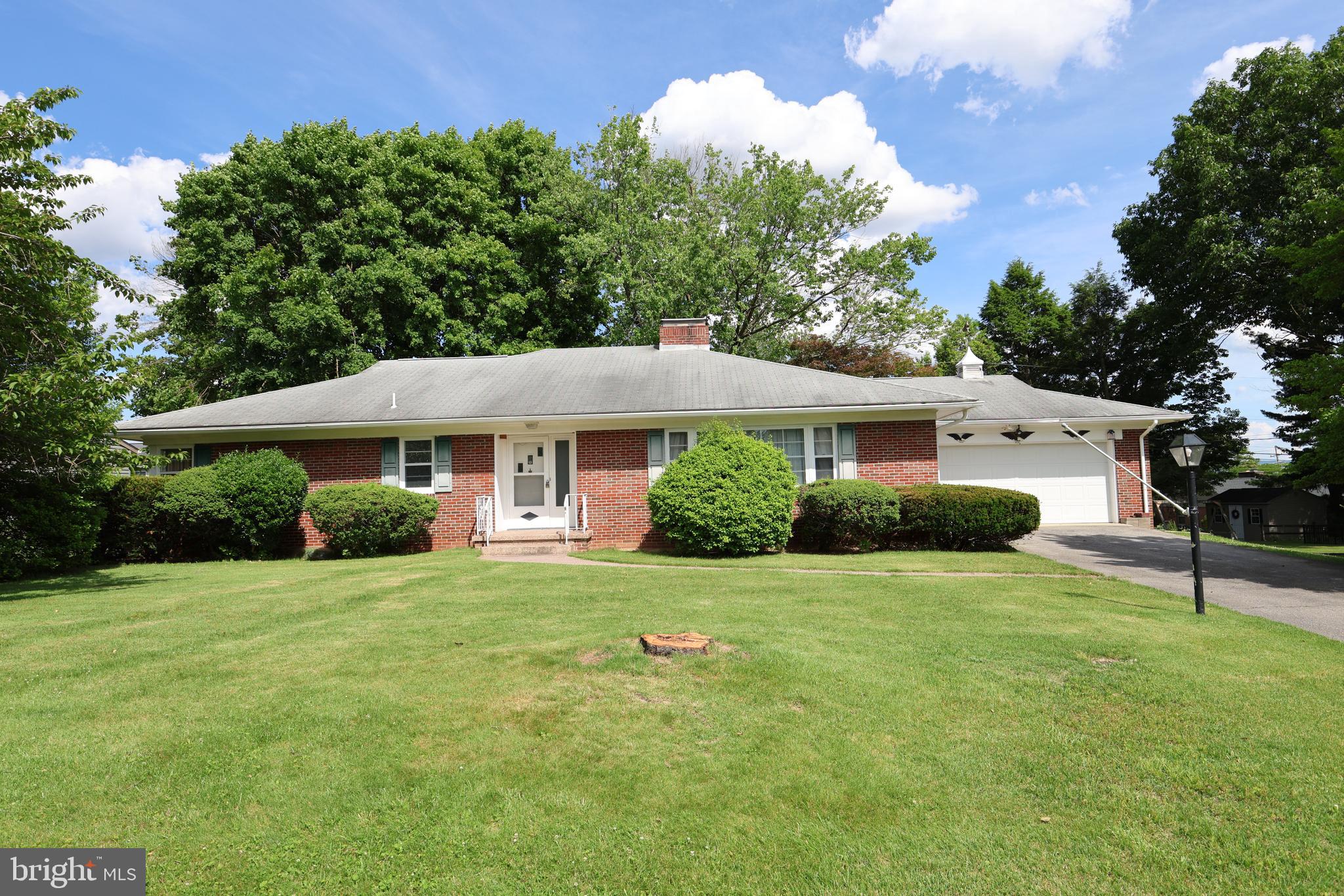 Spacious All-Brick Rancher in Hagerstown's North End!

Don't miss this solid all-brick rancher offering over 2,100 square feet of main-level living in an established North End neighborhood. Featuring 3 bedrooms, 2.5 baths, and generously sized rooms throughout, this home provides a rare combination of space, comfort, and potential.

Enjoy the convenience of one-level living with an attached garage, public water and sewer, and a beautiful backyard shaded by mature trees. The home also features two fireplaces, adding warmth and character to the living spaces.

The full basement offers tremendous flexibility, with a bathroom already in place, several finished rooms, and additional unfinished areas ready for your personal touch. One of the bathrooms has been beautifully remodeled, while the remainder of the home could benefit from some cosmetic updates, making it a great opportunity to build equity and customize to your taste.

Being sold as-is, this property is ideal for buyers looking for a well-built home with great bones, a large footprint, and endless possibilities.

If you're searching for space, location, and value, this North End rancher deserves a look!