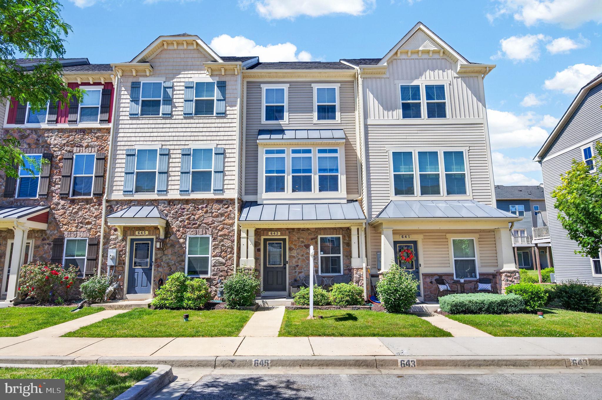 Move-in-ready 3-level townhome in one of Glen Burnie's most commuter-friendly locations, built in 2017 and barely lived in. The open main level features a center-island kitchen with stainless appliances, generous cabinet space, and a deck off the back for grilling and weekend hangs. Upstairs, the primary suite offers a private bath and walk-in closet, with two additional bedrooms and a full bath. The entry level adds flexible space for a home office, gym, or rec room, plus 2 assigned parking spots and extra storage.
Location is the headline. You're roughly 20 minutes to Fort Meade and NSA, 15 to BWI Airport and the MARC/light rail, and 20 to downtown Baltimore via I-97 and MD-295 (BW Parkway). Annapolis and Route 100 are an easy reach, with shopping, dining, and the Marley Station corridor just minutes away.