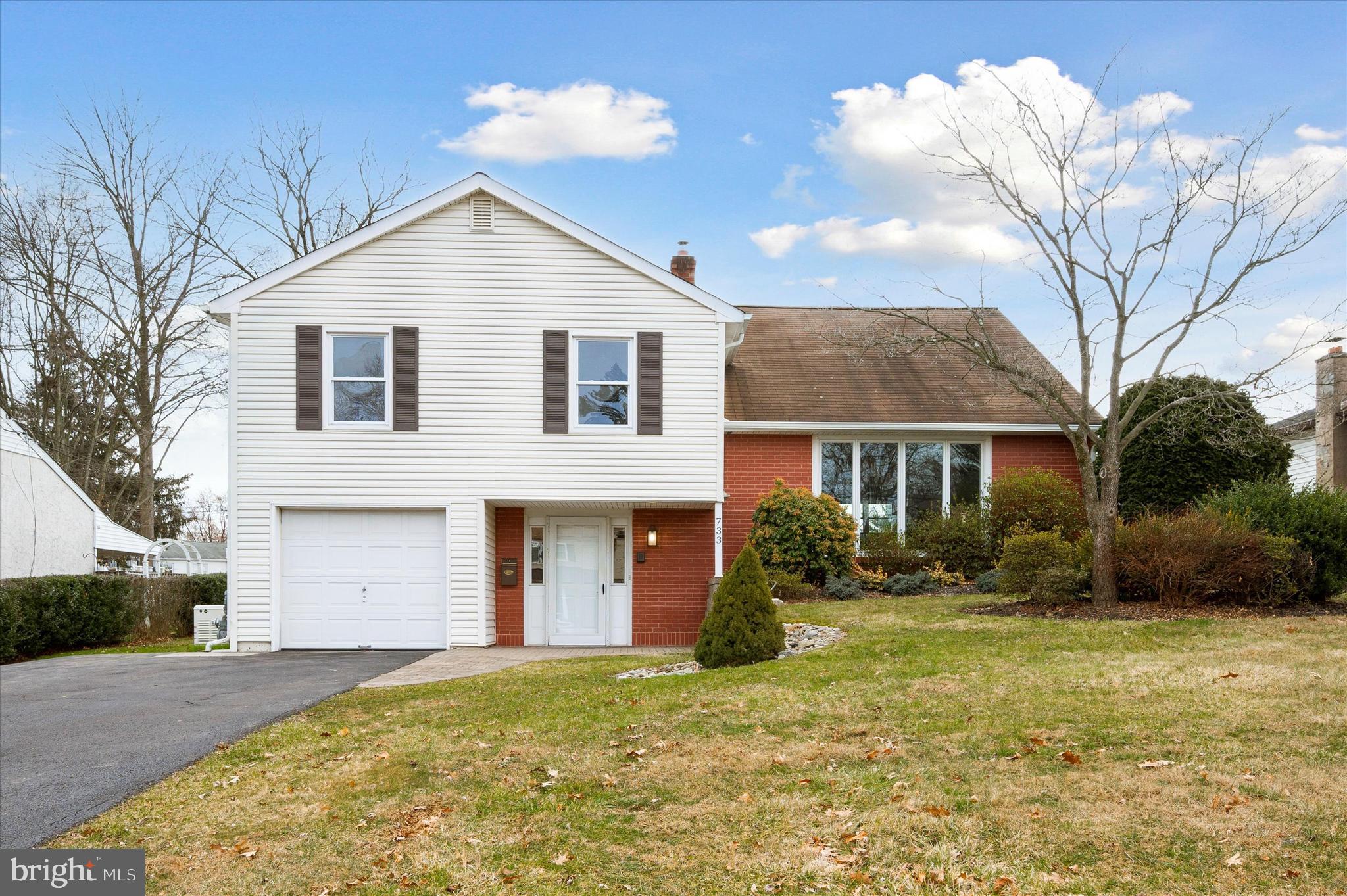 Located in the highly desirable and established neighborhood of Meadow Wood, a stone's throw from Kemper Park, playgrounds, & Five Ponds golf course, is 733 Saint Charles Ave! This freshly painted and lovingly maintained split-level home boasts 4 bedrooms, 2.5 baths and central air. Upon entering the roomy foyer you are led into the first level family room/flex space which includes a laundry room with plenty of cabinetry, along with a convenient half bath, and direct access to the covered porch. A few steps up, the main level showcases a large and bright living area with large front window, wall to wall carpeting, spacious dining area and an eat-in kitchen. Direct access to the rear yard can be found off the kitchen as well. Upstairs, the primary bedroom boasts en-suite bathroom while two additional bedrooms and a full bathroom provide ample space for guests & kids. Moving up a few more steps from the second level is a large fourth bedroom, there you will also find access to spacious cedar closets for additional storage. But wait, there's more! Additionally, there is an oversized detached studio in the rear yard with electric, heat and cooling! Use as a bonus flex space for gym, arts & crafts, workshop, work from home office, etc the possibilities are endless. All of this sitting on a quarter acre, professionally landscaped lot, with an attached one car garage and hard wired Generac generator included with the sale. Discover a backyard that is your own private haven. Surrounded by fencing and lush greenery this outdoor space creates a serene environment for relaxation and entertainment. Let's talk about location. The turnpike entrance is just over a 10 minute drive, the Warminster Train station is only 4.5 miles away, and all the shopping you could want on 611 is less than 2 miles away. You couldn’t ask for more, book your showing today!