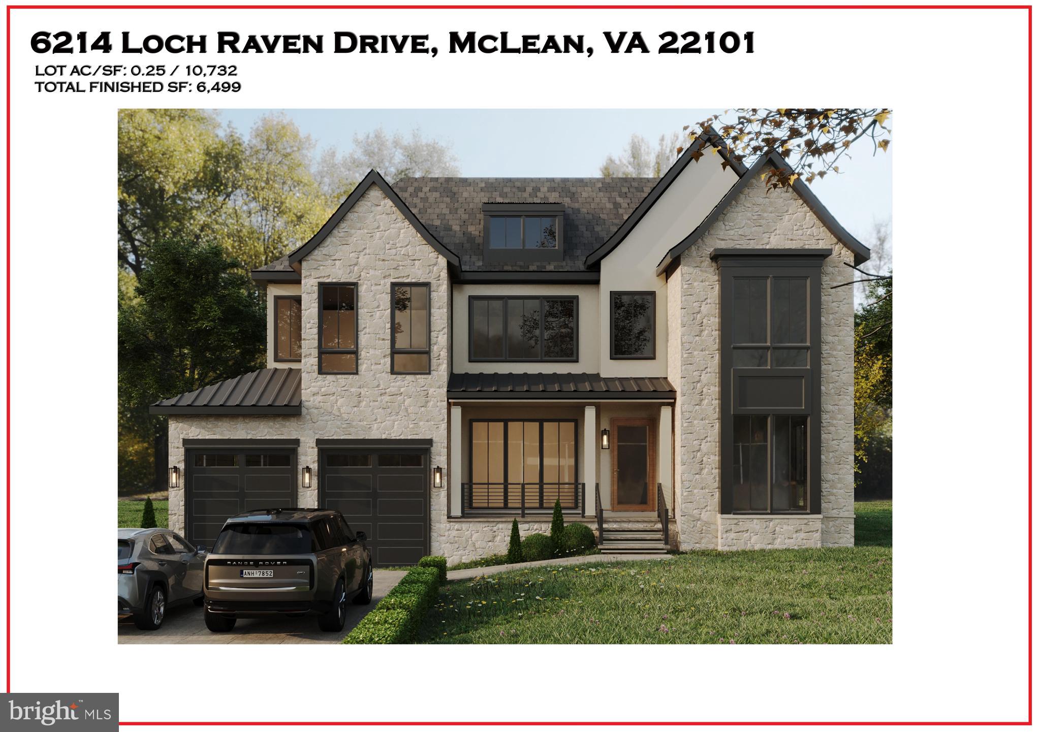 Welcome to 6214 Loch Raven Road, McLean — an exceptional new luxury residence coming soon by LUKA Design & Build with expected delivery in early 2027. Currently in the early excavation stages, this is a rare opportunity to secure and personalize a thoughtfully designed custom home in one of McLean’s most prestigious neighborhoods. Blending timeless architecture with modern sophistication, the residence is envisioned to deliver over 7,000 square feet of elevated living space defined by craftsmanship, comfort, and intentional design.

Prime McLean Location

Perfectly positioned in the heart of McLean, the home offers convenient access to Tysons, Washington, D.C., premier dining, upscale shopping, parks, and top commuter routes. Set within a highly desirable residential enclave, 6214 Loch Raven Road balances privacy and tranquility with the convenience of nearby urban amenities, creating an ideal setting for refined Northern Virginia living.

Designed for Everyday Luxury

Thoughtfully planned across expansive living spaces, the home will feature six bedrooms and six and a half bathrooms, carefully curated to support both grand entertaining and comfortable daily living. Open-concept interiors, oversized windows, and seamless transitions between spaces are designed to create an atmosphere filled with warmth, natural light, and sophistication.

At the heart of the home, the gourmet kitchen and adjoining living spaces are envisioned as gathering spaces that effortlessly blend functionality with elevated design. Indoor and outdoor living will connect seamlessly through a spacious patio and screened-in porch, creating inviting environments for entertaining, dining, or quiet evenings at home.

Refined Private Retreats

The expansive primary suite is designed as a true sanctuary, offering a serene and elevated retreat within the home. Spa-inspired bath elements, custom detailing, and thoughtfully layered finishes will create an atmosphere centered around comfort and refinement. Additional bedroom suites are thoughtfully designed to provide both privacy and sophistication, creating welcoming accommodations for family and guests alike.

Exceptional Lifestyle Amenities

Designed with versatility in mind, the residence will include a dedicated main-level office, a private exercise room, and a golf/media room designed for recreation and entertainment. Every detail has been thoughtfully considered to support modern living while maintaining a timeless sense of elegance.

The home also offers the option for a private elevator, adding another layer of convenience and long-term functionality to the design.

A Rare Opportunity to Personalize

With construction just beginning, buyers have a unique opportunity to collaborate with LUKA Design & Build’s renowned team to personalize finishes, selections, and design details throughout the home. From materials and textures to curated design elements, this stage allows future homeowners to create a residence that reflects their own lifestyle and aesthetic.

Modern luxury. Thoughtful craftsmanship. An extraordinary opportunity awaits at 6214 Loch Raven Road.

**** Renderings are artistic visualizations intended only to illustrate the design concept. Final materials, finishes, architectural details, and specifications may vary. ****