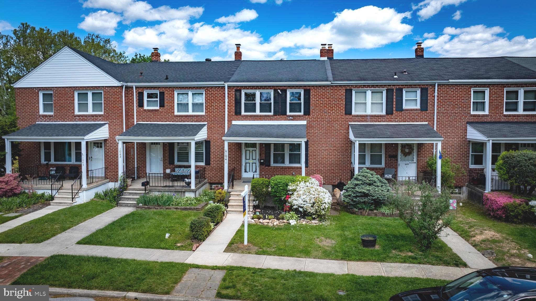 Welcome to 1041 Winsford Road in Towson! This charming 3-bedroom, 1-full and 1-half bathroom home is situated in the desirable Stoneridge community, provides easy access to Towson’s shopping, dining, and commuter routes like I-695, while still offering a sense of privacy and retreat. The outdoor space is complete with ample street parking in front of the house, large front porch and flower beds, private fenced-in backyard patio, a storage shed, AND a 1 car off-street parking space. There is carpet throughout the house with original hardwood floors underneath. The main level has a spacious living room, formal dining room, and an eat-in kitchen with a gas stove top and updated appliances. The upper level offers three well-proportioned bedrooms and a full bathroom. Plenty of additional room for storage in the attic, accessed by a pull-down ladder. The finished basement expands your living space with a family room, storage closet, dedicated laundry area, and a half bathroom. A wonderful place to call home!