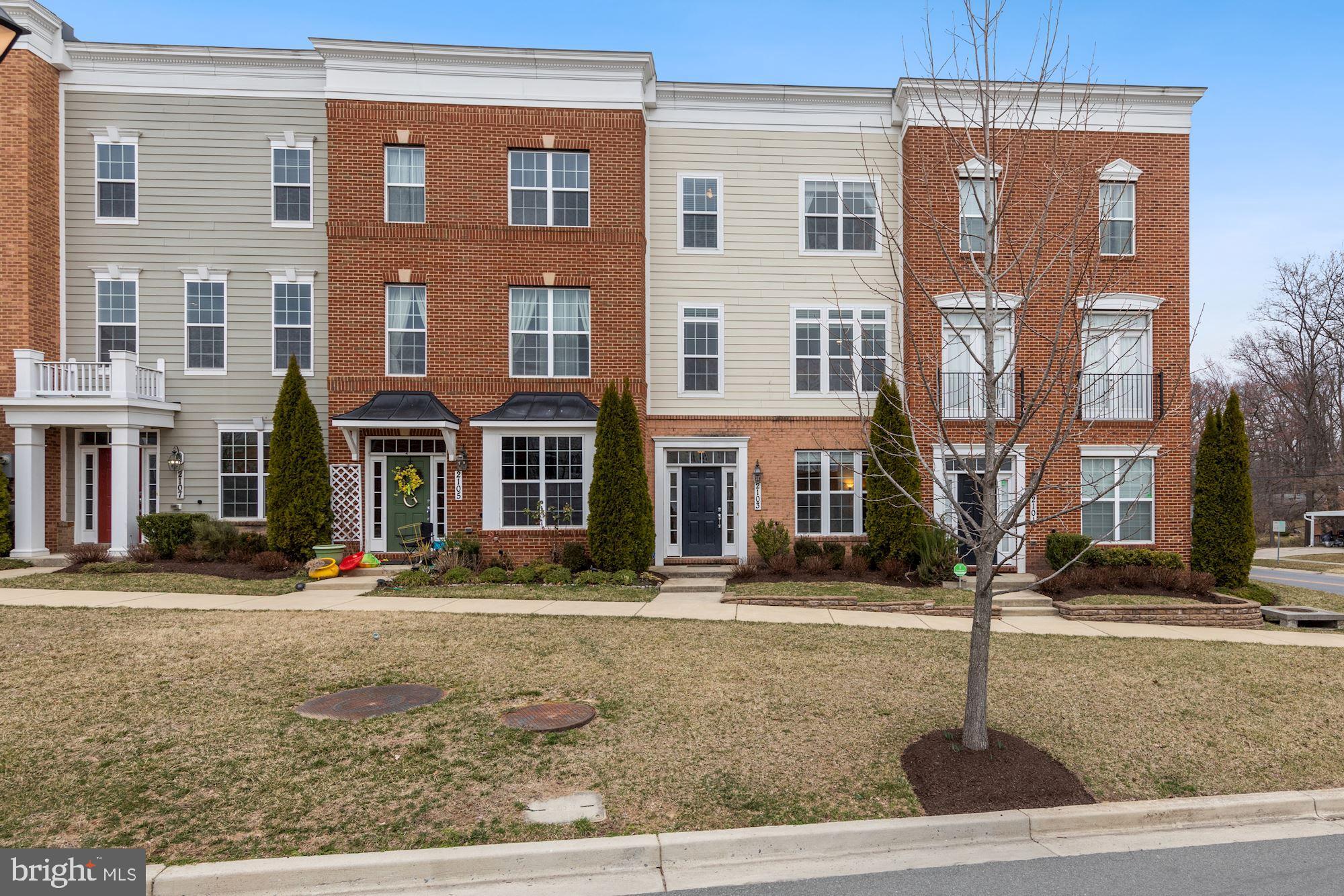 Lovely three level town home in sought after Leesborough, a community centrally located to all that Wheaton has to offer including Wheaton Park, the Redline Metro Station and of course all of the shopping and restaurant options. This light filled home features 3 bedrooms, 2 full bathrooms and 2 half baths. The main level features an open floor plan with high ceilings, hardwood floors, a spacious living room and gourmet kitchen with walk-in pantry and access to a balcony overlooking the rear.  Entry is at the finished lower level (on grade) from the front and from the attached 2-car garage at the rear.