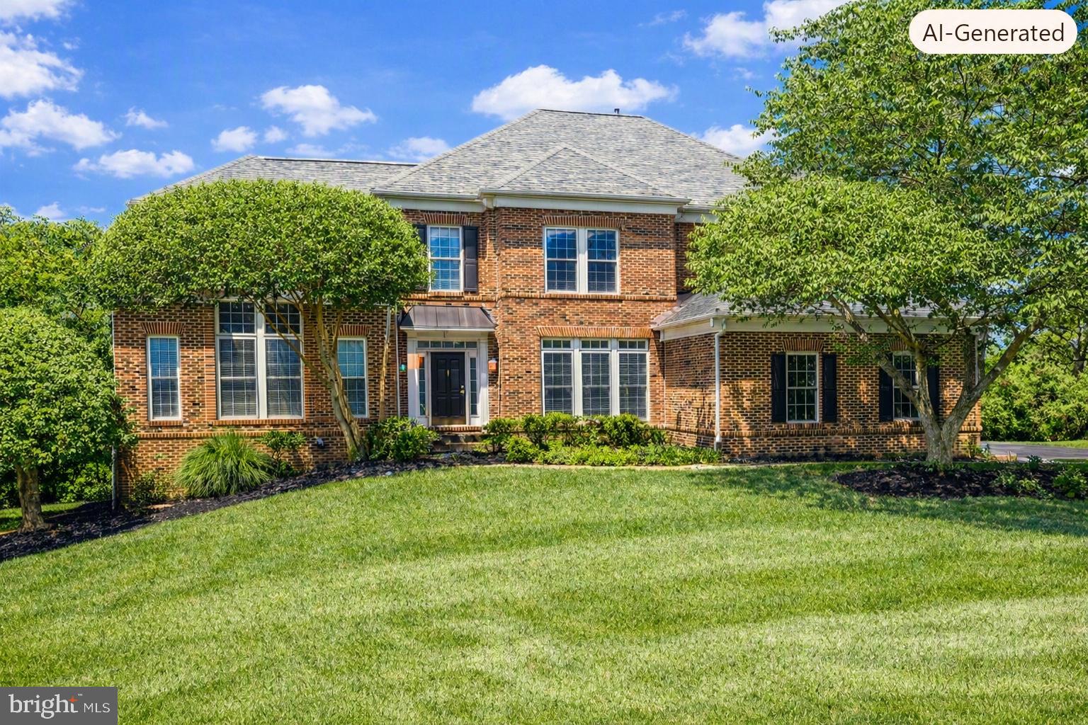 A residence of rare elegance and enduring presence, this grand Colonial in the esteemed Paddock community offers more than 8,000 square feet of refined living and unforgettable moments. Perfectly sited near the end of a quiet cul-de-sac, the home rises with stately confidence—its manicured grounds, sweeping driveway, and three car garage setting the tone for the sophistication within. Step inside and the drama unfolds. A soaring two story foyer, bathed in natural light, introduces the home’s architectural grace with sweeping sightlines and timeless detailing. The main level owner’s suite provides a sanctuary of privacy and comfort, while the breathtaking two story family room—framed by a wall of windows and anchored by a graceful gas fireplace—creates a stunning centerpiece for everyday living and memorable gatherings. Designed for both culinary artistry and effortless entertaining, the gourmet kitchen features a generous center island, stainless steel appliances, a butler’s pantry, and seamless flow into the sun filled morning room. Rich hardwood floors unify the main and upper levels, adding warmth, texture, and continuity throughout the home. Another standout feature, two beautifully crafted cedar‑wood closets—one on the upper level and another on the lower level—create a naturally aromatic, insect‑resistant sanctuary that keeps your wardrobe feeling fresh and impeccably preserved. Upstairs, four spacious bedrooms await, including two private suites with full baths and an additional Jack and Jill arrangement—perfect for family, guests, or multi generational living. The walkout lower level expands the home’s lifestyle offerings with a full wet bar, an oversized recreation room, a private bedroom with full bath, and a dedicated exercise room—an ideal space for wellness, entertainment, and relaxation. Outdoors, a full length Trex deck spans the rear façade, capturing panoramic views of the professionally landscaped, picture perfect backyard. A charming brick pathway leads to a screened gazebo and a large storage shed, creating an enchanting setting for alfresco dining, quiet mornings, and evening breezes. It’s also worth noting that the roof was replaced in 2020, the deck was updated in 2022, the main HVAC was replaced in 2021, the hot water heater in 2025, and the second‑floor heat pump in 2018. More than a home, this is a statement of comfort, elegance, and enduring beauty—crafted for those who appreciate luxury in every detail. 
Digitally staged images include furniture and window treatments for illustration only.