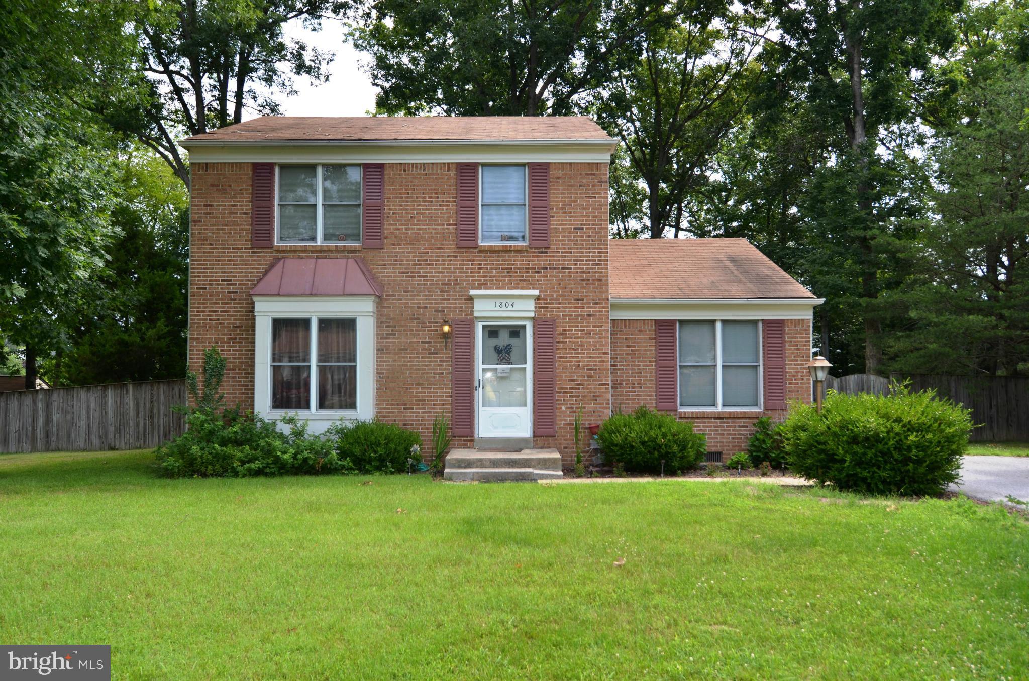 4BR 2.5FB Colonial w/rear deck and fenced rear yard backing to wooded privacy. Large kitchen w/ceramic counter tops. Sep dining room. Large room on main level could be 4th BR. Sep laundry room. Upper lvl 3 BRs and 2FB.  Shed w/electric and air conditioning. Potential As-is Short Sale requires third party approval.