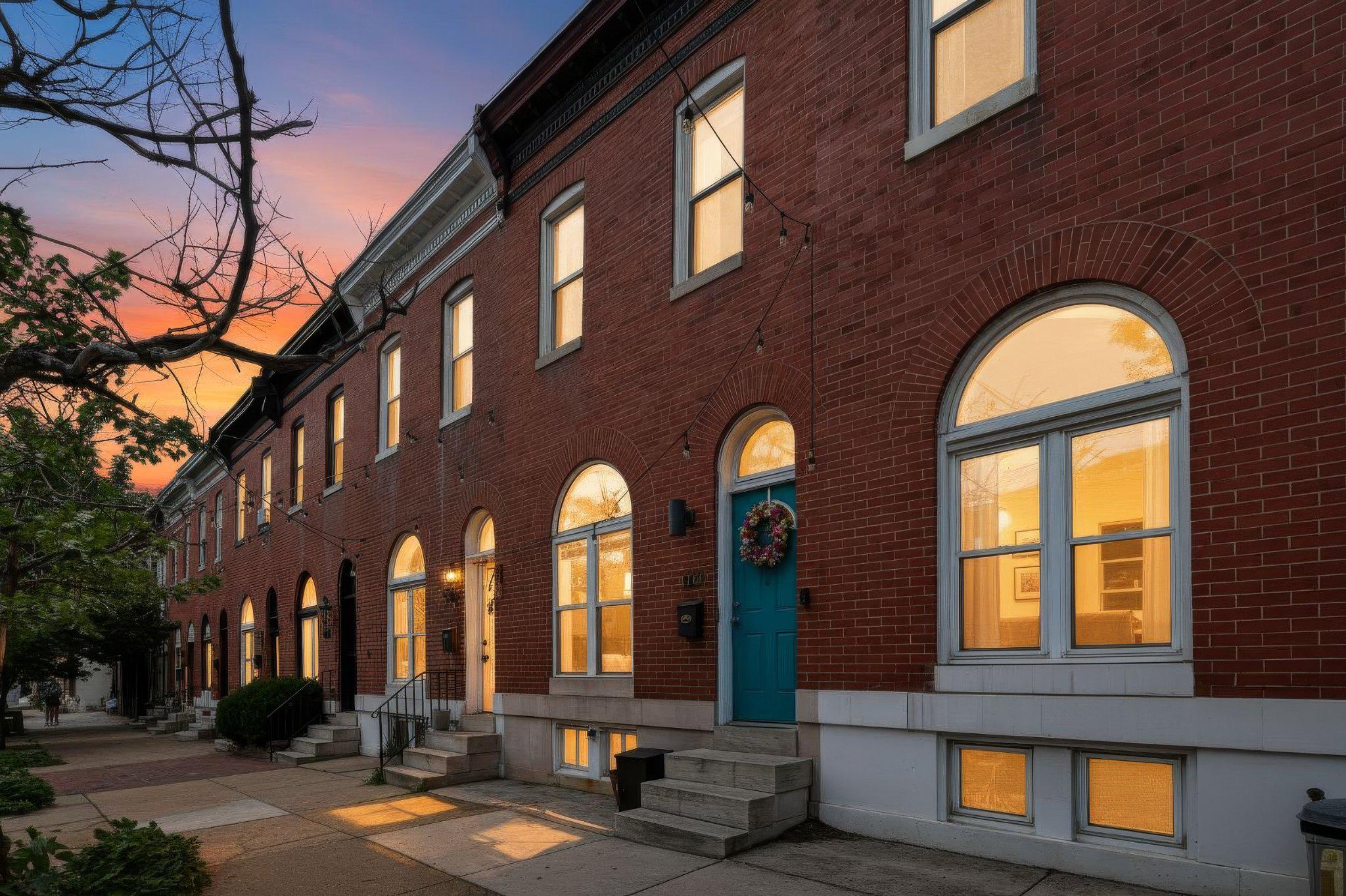 Nestled in the charming Patterson Park neighborhood, this delightful 2-bedroom, 1.5-bathroom townhouse exudes warmth and character. Built in 1920, the Federal-style brick exterior invites you into a home that seamlessly blends historic charm with modern comforts. Step inside to discover an open floor plan that encourages effortless living and entertaining. The gourmet kitchen  is perfect for culinary enthusiasts, complete with upgraded countertops and a double wall oven make this home perfect for entertaining, and an island with seating for an easy morning routine. Beautiful wood floors and exposed brick enhance the inviting atmosphere throughout the main living spaces. Large windows, including skylights, fill the home with natural light, creating a bright and airy ambiance. The unfinished basement offers potential for customization, whether you envision a home gym, workshop, or additional storage. Enjoy the convenience of modern appliances, including a double oven and washer and dryer, ensuring that daily tasks are a breeze. Enjoy summer gatherings in the backyard. With easy on-street parking and a vibrant community atmosphere, this home is a true gem. Experience the best of city living with a blend of comfort and convenience in Patterson Park, where every day feels like a retreat.   
Updates include new roof 2026, HVAC 2018, sump pump 2020