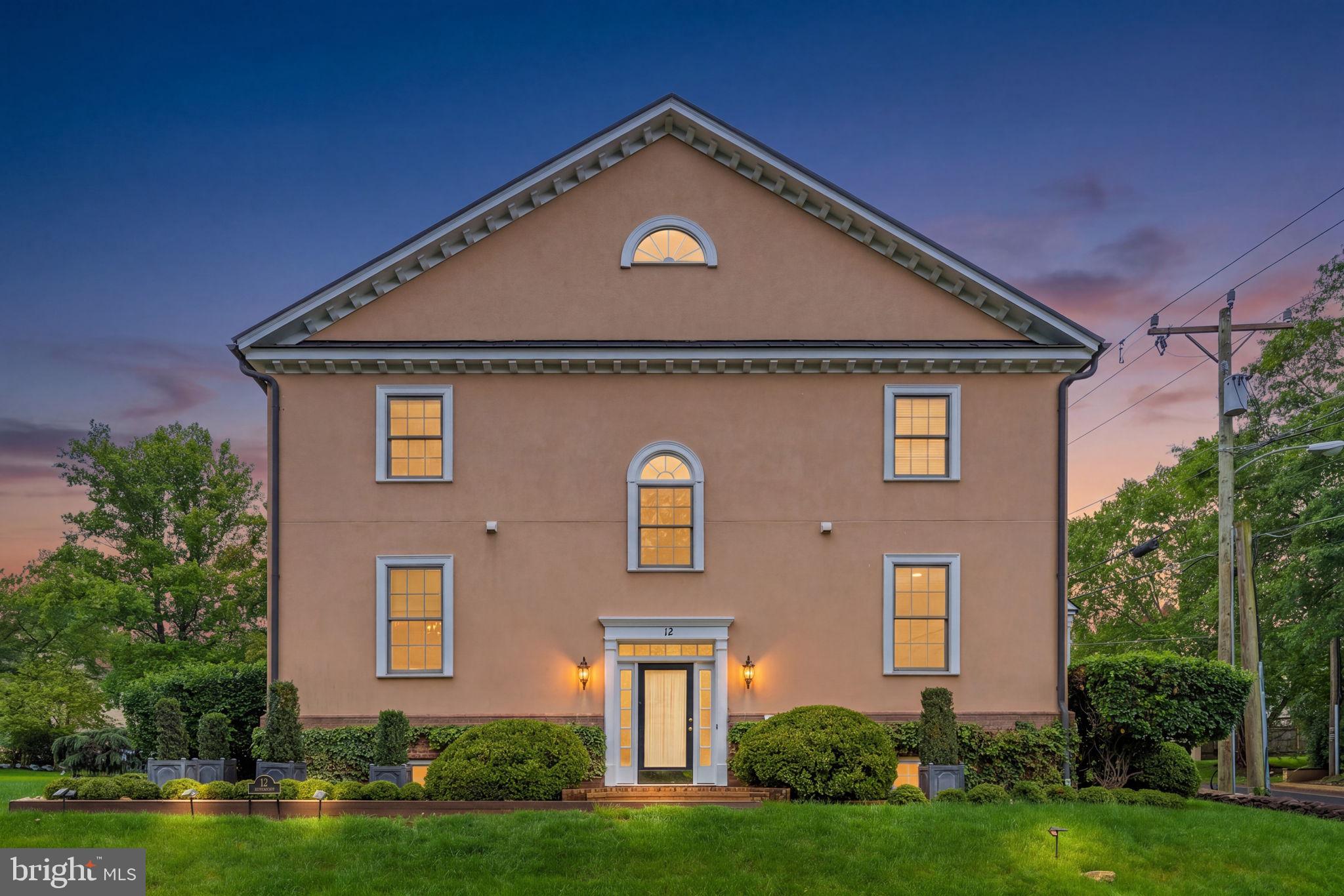 Where Art meets Real Estate! Fantastic curb appeal features French-influenced landscaping with impressive topiary urns, pea gravel beds, a stone trimmed walkway, solar lighting, copper gutters and a generous side yard. Highlights include gracefully crafted interior details of fine trim, solid hardwood floors, 11 ft. ceilings, crystal chandeliers, rounded edge wall corners and extra wide stairwells with accent lighting throughout punctuated by hand carved, newel posts. The Kitchen boasts an Induction 5-burner stove, LG refrigerator, soapstone farm sink and vented range hood. The Primary suite with tray celling and walk-in closet offers a magnificent spa bathroom featuring an Arabesque marble floor, Impava jetted tub, luxurious shower, dual vanities with non-vapor, multi-lighting mirrors and a separate toilet closet!  Two generous bedrooms, dual vanity bathroom, laundry, and spacious walk-in closet!  Plus, a full loft on the fourth floor hides generous dormer storage spaces too.  Additionally, a bedroom and full bath are available on the main level. The most outstanding feature is the basement " SHOWCASE".  Glistening, Turkish marble floors outlined in wood grain, ceramic tile complements the European style, custom, black iron stair railing with gold accents. Most inviting is the bar nook complete with secret closet, copper sink, mini fridge, dishwasher, brushed gold shelving, smoked mirror backsplash and full cabinets.  The sitting area by fireside invokes a sultry night club environment to entertain family and friends with art, music and dancing! There is a full bathroom, a generous storage/wine closet and recessed lighting with dimmers throughout the residence. Also, as part of this extensive decor, unseen, is soundproofing and an extensive waterproofing system.
An exceptional property in pristine condition located in the Town of Middleburg, within walking distance to enjoy all its events and lifestyle!