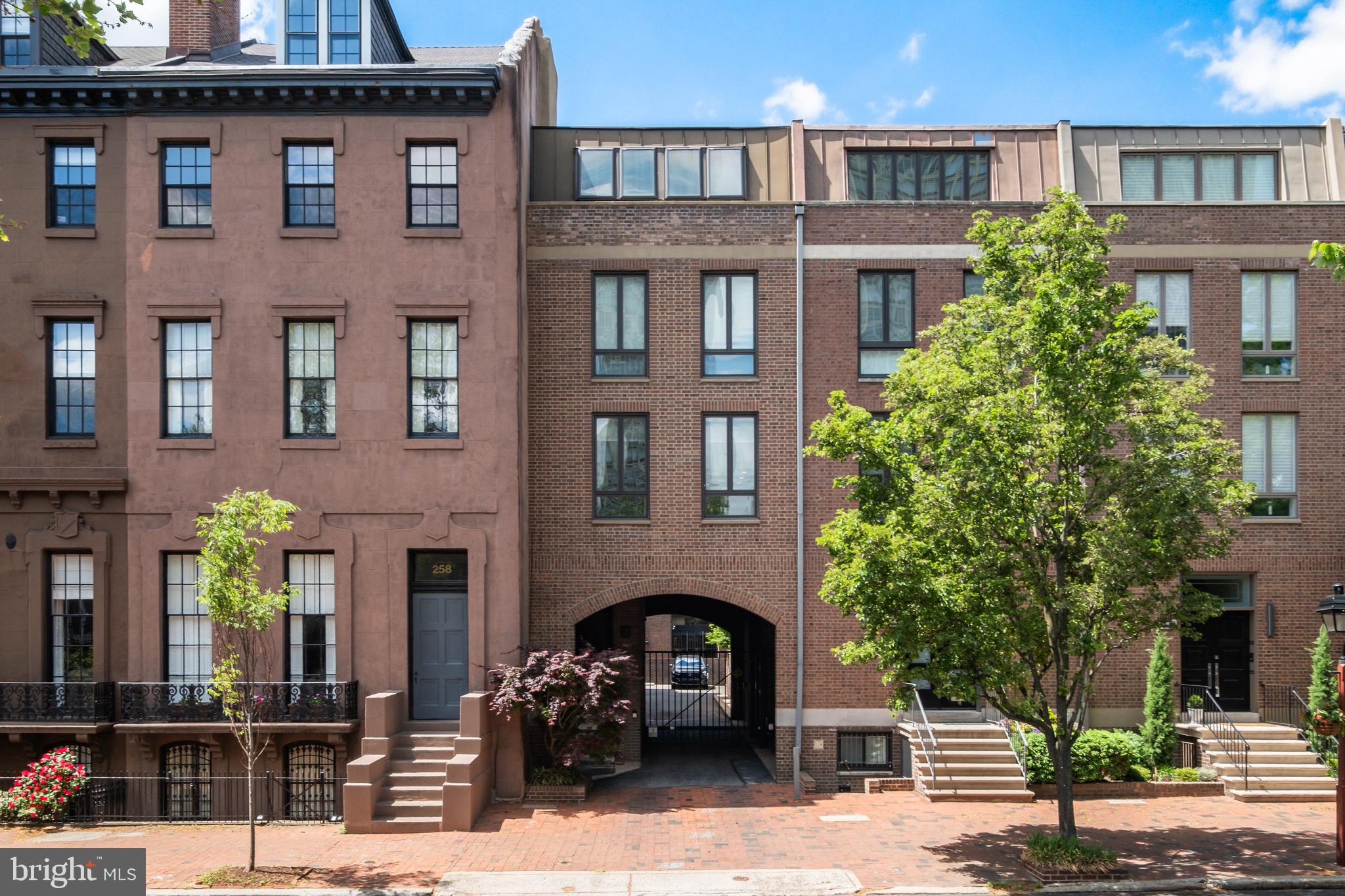 If you’re looking for a spacious condo or a multi-unit with rental opportunity, stop and look at this bright and dramatic, yet practical property!

This Society Hill duplex has it all: excellent location and condition, no HOA or fees, 2 units, unobstructed east and west city views, updates including custom windows, private roof deck, and 2 gated off-street parking spaces.
 
Primary Unit: Renovated, bi-level, 2-bedroom, 2-bathroom (2 en-suites) with modern kitchen and baths, hardwood floors, in-unit laundry, black walnut wood details and cathedral ceiling living room with remote-automated Velux skylights. The roofdeck features h/c summer shower, wired stereo speakers, plumbed natural gas Weber grill, automated container garden irrigation, and sun canopy, perfect for breezy entertaining or private relaxation. The current owner uses both parking spaces.

Rental Unit: Remodeled, 1- bedroom, 1-bathroom, unit with views, granite countertops, large, open kitchen and in-unit laundry. 

From the moment you enter the parking court through the arched driveway to the moment you see the city views from the roof deck, you encounter beautifully imagined spaces filled with light and air. The in-unit laundry, parking, and updates make the rental stand out in the market, and the primary unit is a welcome respite from the city. The dramatic living spaces, parking, in-unit laundry, and large, private roof deck make for easy and luxurious daily living and pleasing entertainment.

Note: Masonry repointed/painted in 2021 (10-year warranty), new roof deck and upper roof in 2020, 2 new hot water heaters and recent HVAC replacement in rental make this property turnkey. The tenant's lease is through September at $2050.