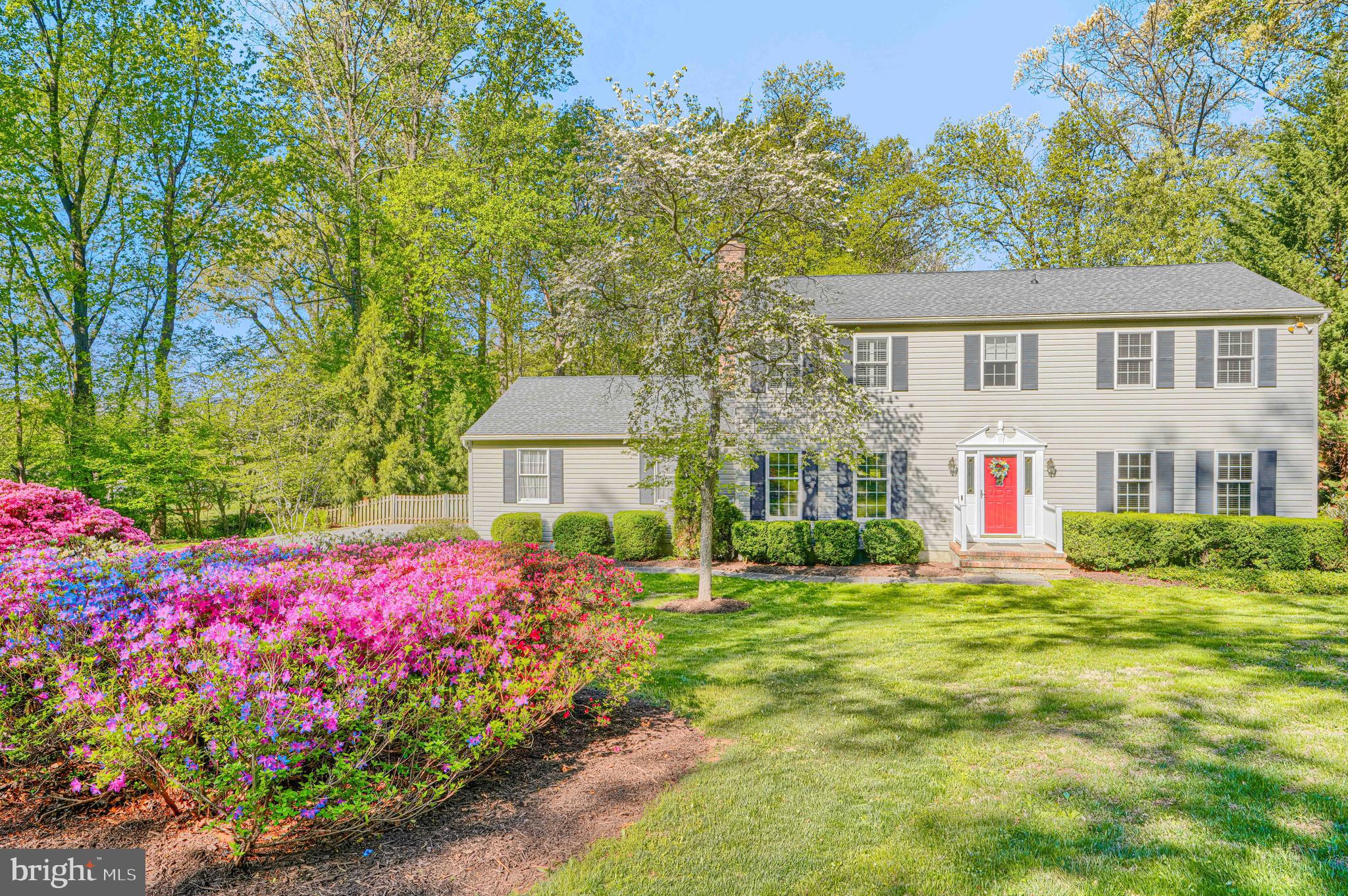 This 4 bedroom 2 full 2 half bath home sits on a secluded private lot backing to woods. The first floor features an open floor plan with hardwood floors throughout. The large eat-in gourmet kitchen with kitchen island has an adjoining family room and den, both with fireplaces ...  The living space is extended to the outdoors with a large deck that leads to a level yard that backs to trees .,, The upper level features a primary suite with a full bathroom  plus 3 large bedrooms that share the updated hall bathroom ,,, The lower level has a large game room with wet bar plus a separate office work station ... Showings begin Thursday May 14th .