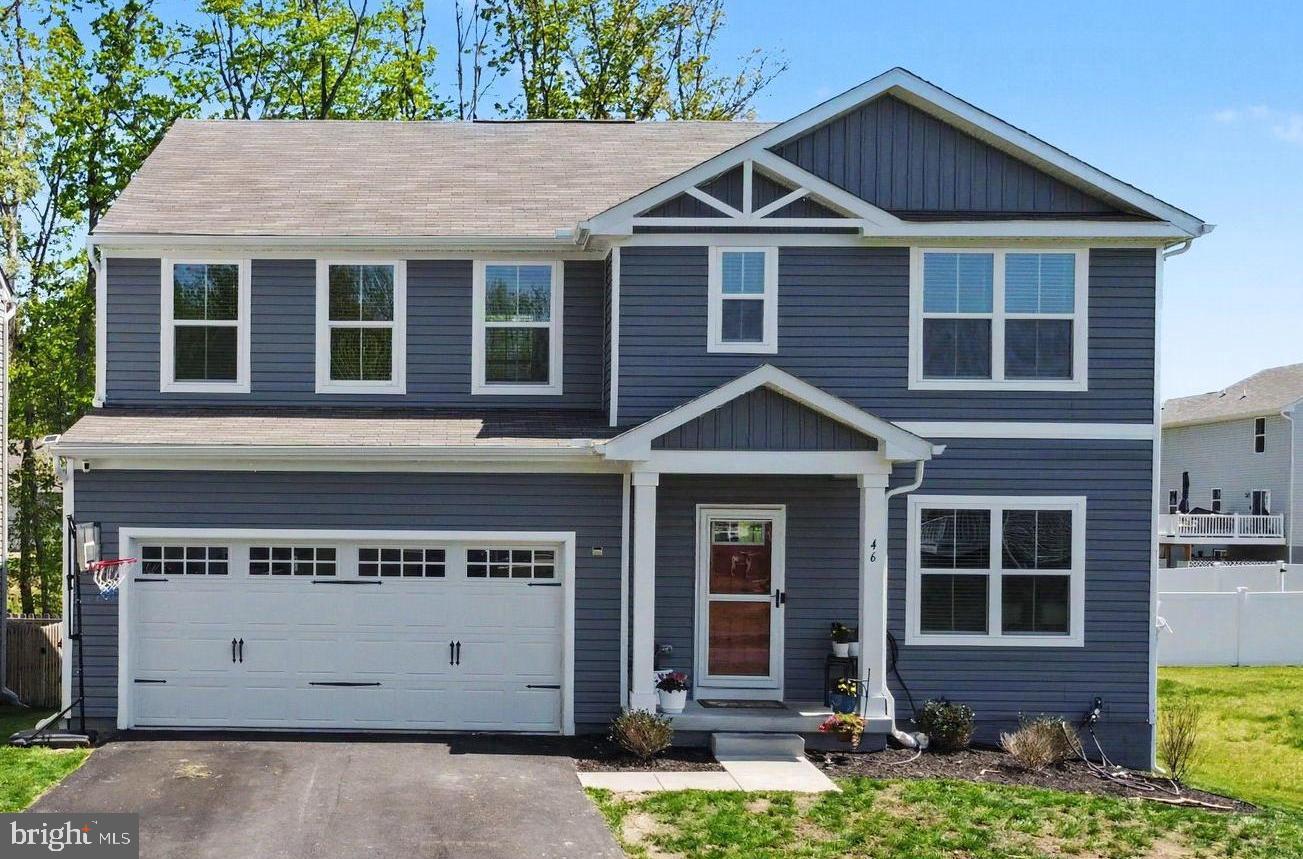 Welcome to 46 Goldspire Drive—schedule your private tour today and experience this stunning 5-bedroom, 3-bath home, just 2 years young!
Perfectly situated on a desirable flag lot, this property offers added privacy set back from the main road. Step inside to a bright and open floor plan featuring a spacious living room, dining area, and a beautifully designed kitchen complete with quartz countertops, stylish cabinetry, and ample space for entertaining.
The main level also includes a convenient home office and a full bedroom—ideal for guests or multi-generational living. Upstairs, you’ll find four additional generously sized bedrooms, a versatile loft area, and the ease of upper-level laundry.
Outside, enjoy a 2-car garage equipped with an EV charger, along with bonus features like a trampoline and playground equipment—perfect for making the most of your outdoor space.
Why wait for new construction when you can have it all now—without the wait or premium price?
Residents enjoy access to fantastic community amenities including a pool, clubhouse, playground, and dog park. Located in the charming town of North East, you’re just minutes from local shops, restaurants, parks, and marinas—and conveniently within an hour of Baltimore, Lancaster, and Southern New Jersey.
Don’t miss your chance to call this incredible property home!