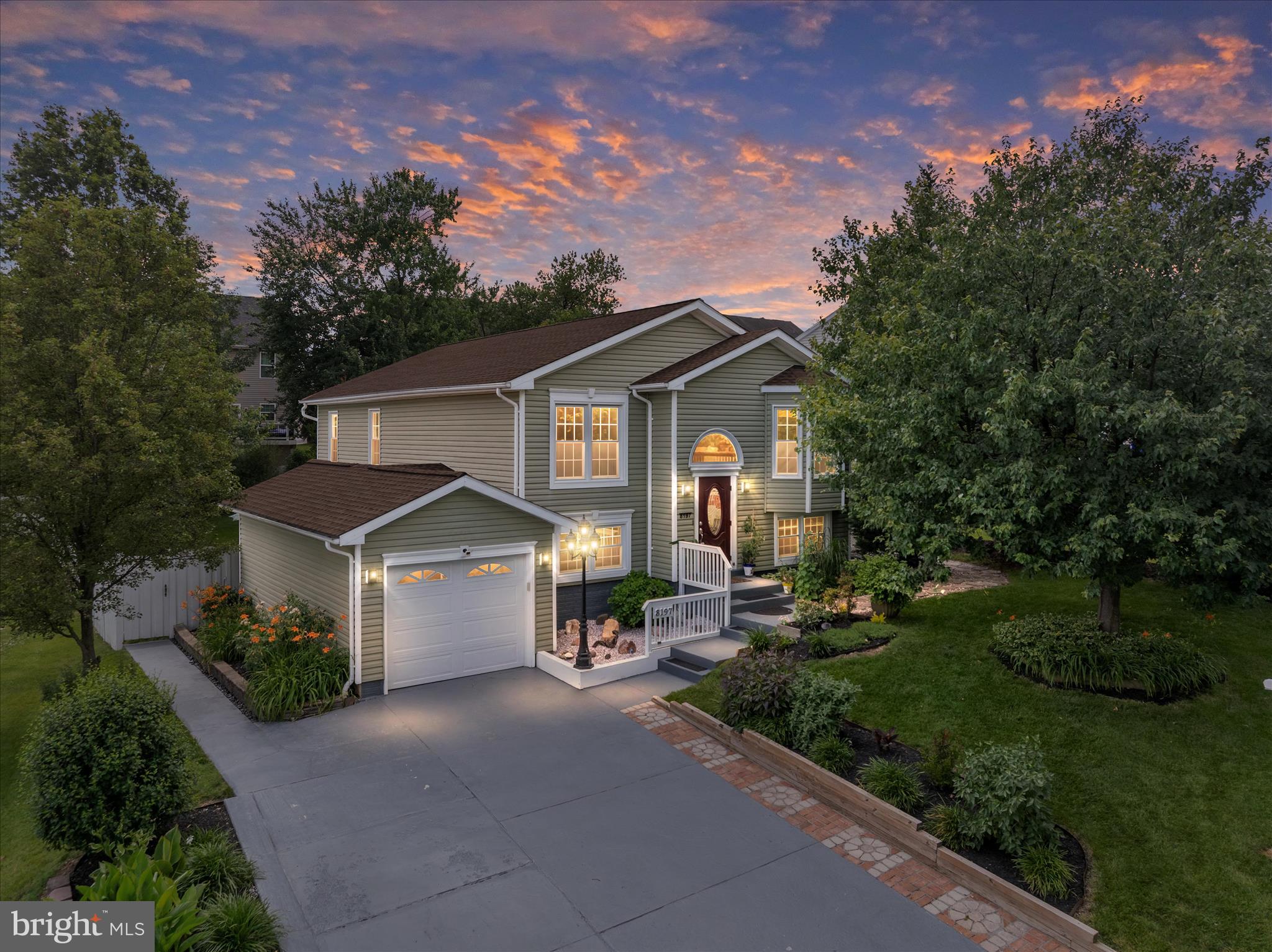Welcome to this beautifully updated Jessup home offering no HOA, flexible living space, thoughtful upgrades, and a commuter-friendly location near Fort Meade, BWI, Arundel Mills, I-95, MD-32, MD-175, MD-295, and the Baltimore/Washington corridor. From the moment you arrive, you’ll appreciate the green views from your front porch with no homes directly across the street, ample parking, and the convenience of a 1-car built-in garage with extra storage. Inside, fresh paint throughout in 2026 gives the home a clean, move-in-ready feel, while the updated kitchen is designed to impress with quartz countertops, new 42 inch cabinets, stainless steel Samsung appliances, backsplash, all completed in 2024. With 3 bedrooms, a potential 4th bedroom or flexible bonus space, and 3 full bathrooms, this home offers room to grow, work from home, host guests, or create the layout that fits your lifestyle. The owner’s suite bathroom features granite countertops, while the upper-level bathroom includes modern upgrades adding stylish and practical updates throughout. Major improvements have already been completed, including an asphalt roof in 2022, a new water heater and insulated fiberglass garage door- both replaced in 2026, New HVAC in 2020, insulated siding and buried downspouts for added peace of mind. A brand new pellet stove (2026) brings warmth, character, and cozy comfort. Step outside and enjoy a fully fenced backyard with low-maintenance  privacy fencing, a stamped concrete patio completed in 2025, a mature low-maintenance garden and two sheds for extra storage, hobbies, tools, or outdoor equipment. Whether you love gardening, entertaining by the firepit, relaxing outside, or simply having space to spread out, this backyard delivers. Conveniently located in Jessup with easy access to major commuter routes, shopping, dining, entertainment, Fort Meade, BWI Airport, and nearby employment hubs, this home blends updates, space, privacy, and location in one well-maintained package. Schedule your private tour today and see why this Jessup home is the one you’ve been waiting for.