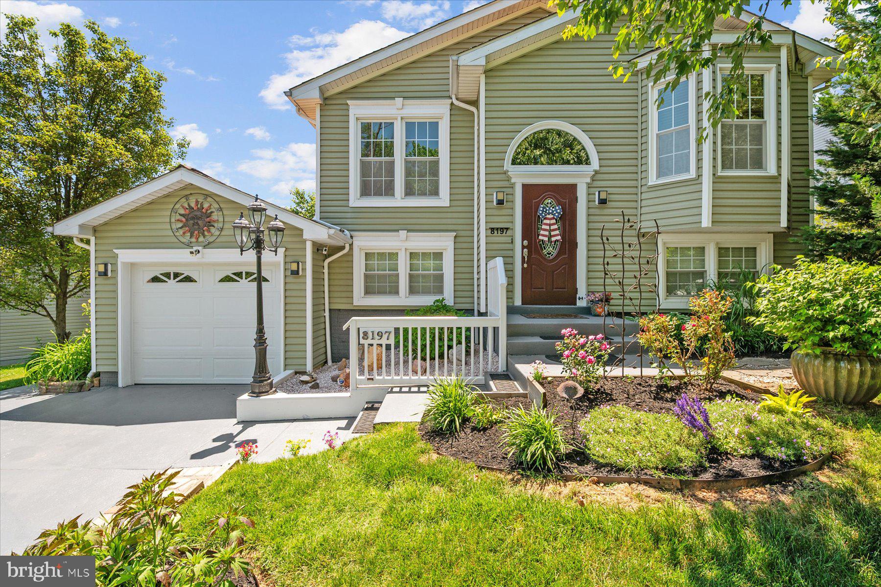 Welcome to this beautifully updated Jessup home offering no HOA, flexible living space, thoughtful upgrades, and a commuter-friendly location near Fort Meade, BWI, Arundel Mills, I-95, MD-32, MD-175, MD-295, and the Baltimore/Washington corridor. From the moment you arrive, you’ll appreciate the green views from your front porch with no homes directly across the street, ample parking, and the convenience of a 1-car built-in garage with extra storage. Inside, fresh paint throughout in 2026 gives the home a clean, move-in-ready feel, while the updated kitchen is designed to impress with quartz countertops, new 42 inch cabinets, stainless steel Samsung appliances, backsplash, all completed in 2024. With 3 bedrooms, a potential 4th bedroom or flexible bonus space, and 3 full bathrooms, this home offers room to grow, work from home, host guests, or create the layout that fits your lifestyle. The owner’s suite bathroom features granite countertops, while the upper-level bathroom includes modern upgrades adding stylish and practical updates throughout. Major improvements have already been completed, including an asphalt roof in 2022, a new water heater and insulated fiberglass garage door- both replaced in 2026, New HVAC in 2020, insulated siding and buried downspouts for added peace of mind. A brand new pellet stove (2026) brings warmth, character, and cozy comfort. Step outside and enjoy a fully fenced backyard with low-maintenance  privacy fencing, a stamped concrete patio completed in 2025, a mature low-maintenance garden and two sheds for extra storage, hobbies, tools, or outdoor equipment. Whether you love gardening, entertaining by the firepit, relaxing outside, or simply having space to spread out, this backyard delivers. Conveniently located in Jessup with easy access to major commuter routes, shopping, dining, entertainment, Fort Meade, BWI Airport, and nearby employment hubs, this home blends updates, space, privacy, and location in one well-maintained package. Schedule your private tour today and see why this Jessup home is the one you’ve been waiting for.