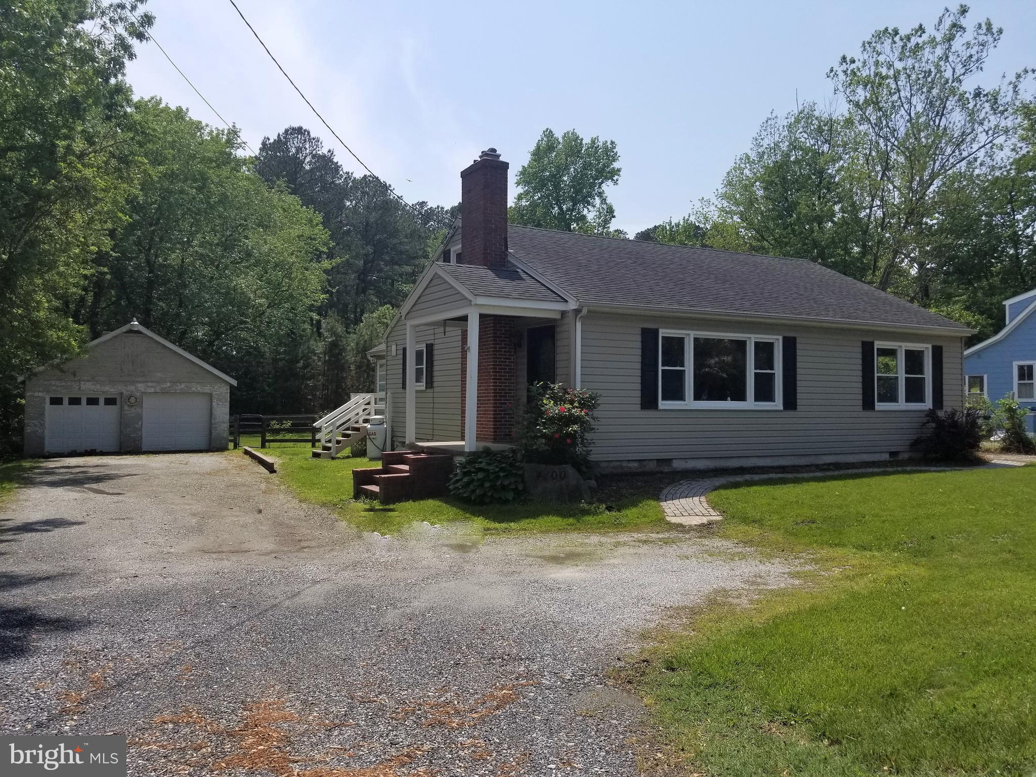 Live and work from home - zoned Grasonville Village Commercial, updated and well maintained 3 bedrooms 2, baths, spacious living room with fireplace, kitchen, dining room, side enclosed porch/mudroom, 2 car garage and fenced backyard...hardwood floors and freshly painted, pictures coming soon