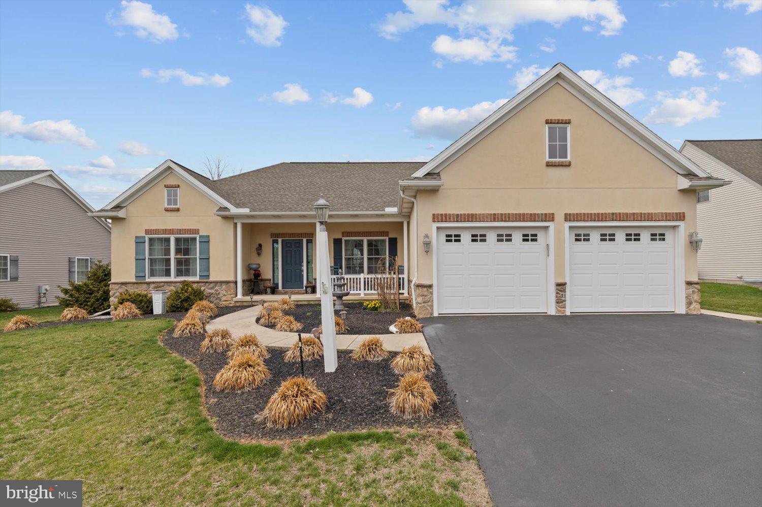 ONE FLOOR LIVING! Built by award winning Metzler Home Builders,  this one owner home has been meticulously cared for. A gracious entry with beautiful hardwood floors leads you to the vaulted living room with a gas fireplace as your focal point. A formal dining room with picture frame moulding and chair rail allow for plenty of space to entertain. Stainless steel appliances, granite countertops, and spacious cabinetry provide lots of storage. The main floor primary suite with large walk in closet, double vanity, and soaking tub is separated by the living space, allowing for plenty of privacy from the two additional bedrooms and bathroom. The home comes equipped with a back up generator that would power the entire house as well as a water softener. All windows were replaced in the last few years. The basement is insulated and ready to be finished  to add approximately 2,000 square feet of living space for those family gatherings! OPEN HOUSE has ben cancelled.
