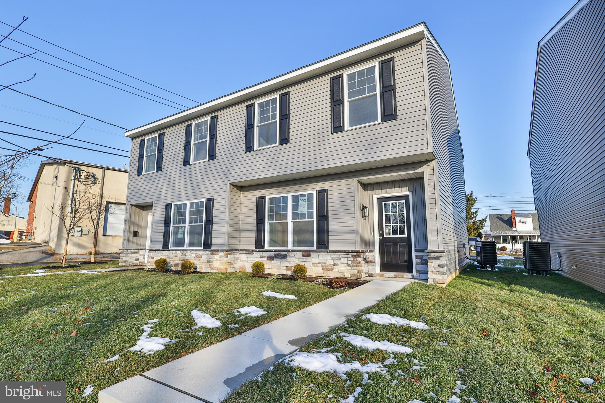 **Seller is offering a $10,000 seller assist with an acceptable offer. In addition, seller will install a storage garage or provide an additional credit at closing, buyer’s choice. **

Discover this newly built East Allentown home crafted by a long-term, highly experienced local builder known for quality construction. This property was built with upgraded materials and thoughtful details throughout—no corners cut. The main level offers an inviting open-concept layout with luxury plank flooring, ceiling fans, overhead lighting, and even closet lighting on the first floor, showcasing the builder’s attention to detail. Additional conveniences include a first-floor laundry hookup and a powder room. A concrete patio provides a great outdoor space with potential for future expansion. The second floor features a well-appointed primary suite with a private full bathroom, along with two additional bedrooms and a second full bath. The home is designed for years of low-maintenance living. Located minutes from major highways, businesses, restaurants, and shopping, this is a rare opportunity to own a brand-new home built by a reputable local professional.
