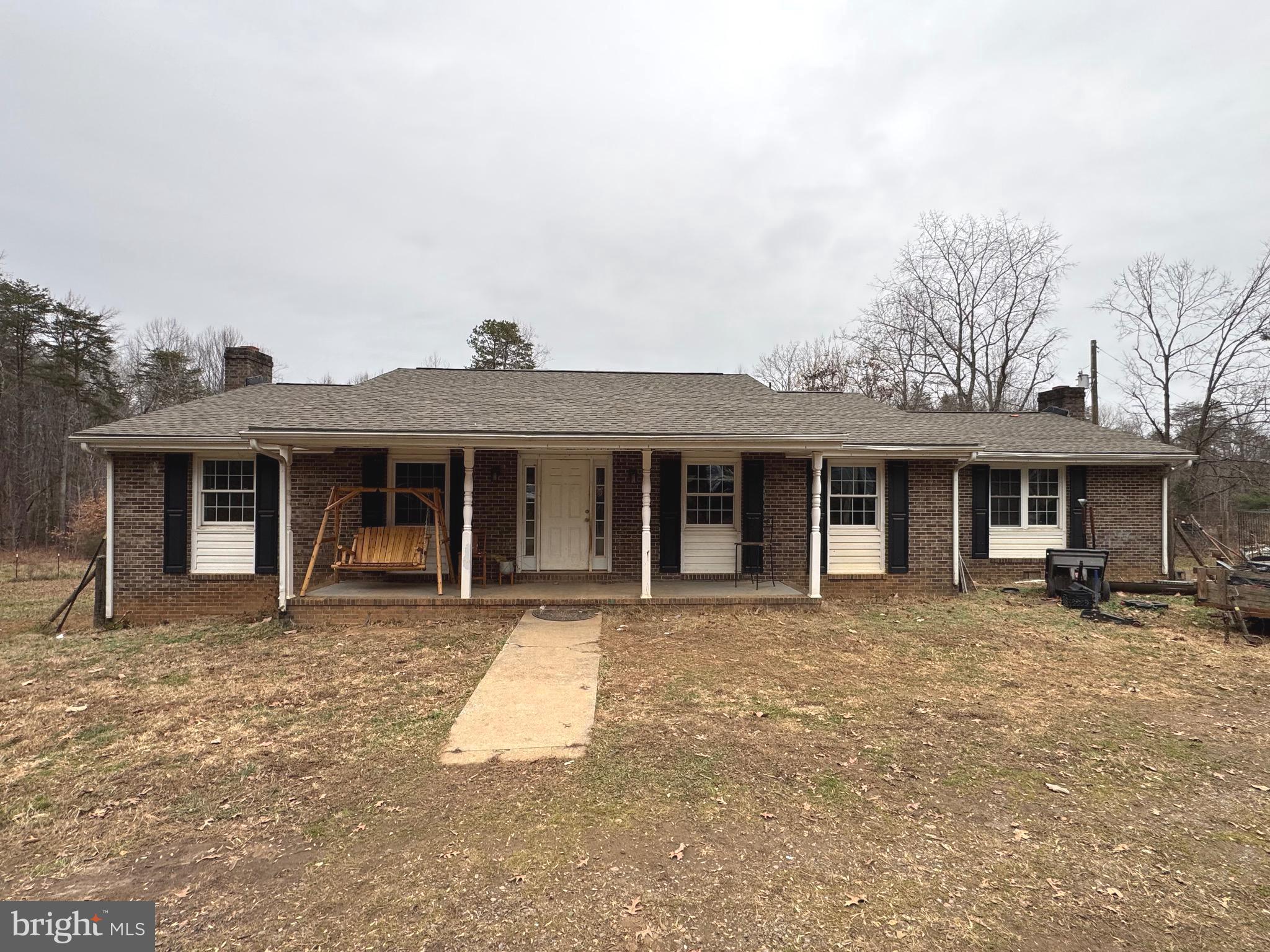 One-level living on 10 acres and No HOA! This 1,960 square foot, 3 bedroom, 2 bath home offers solid bones but does need cosmetic updates, making it ideal for a buyer looking to do some renovations and build immediate equity. Major systems have already been addressed, with the roof, HVAC, and ductwork all replaced in 2024, providing a strong starting point for future improvements. The open floor plan features a spacious family room that opens to the dining area and kitchen with granite countertops, stainless steel appliances (new refrigerator), and a center island. Outside, the property includes a covered front porch, multiple rear decks, a fenced rear yard, and a 2-car detached garage/workshop. The 10 acre setting offers beautiful natural features including a spring-fed pond and a creek, adding to the property’s long-term potential and charm! No HOA and high-speed Firefly fiber internet already in place. Conveniently located just minutes from the Town of Mineral, Lake Anna, and the Town of Louisa. Property is being sold in its current condition, making it a great opportunity for investors, renovators, or buyers ready to roll up their sleeves and create their home sweet home.