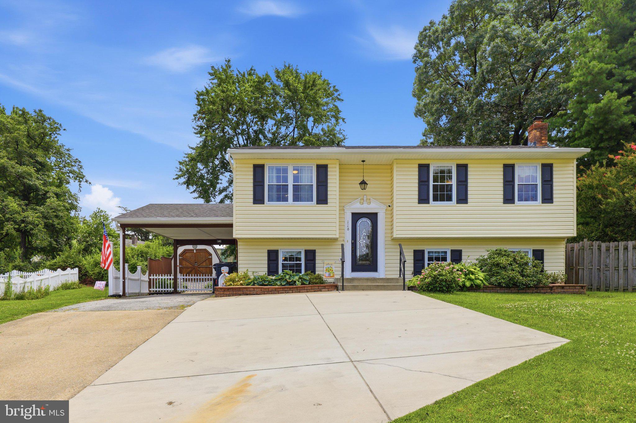 This home is truly a gem! Tucked away in a great cul-de-sac, it offers plenty of extra off-street parking for guests. The main level features brand-new flooring, upgraded quartz counters, updated appliances, and a washer and dryer, plus an incredible sunroom with HVAC that overlooks the beautifully landscaped backyard—a perfect spot to relax. Head down to the basement and you’ll find a fantastic full kitchen and family room, complete with quartz counters and a breakfast bar that’s ideal for gathering. There’s a wood-burning stove with an electric insert, easily converted back to full woodburning duty, along with a full brick chimney in place. 
New HVAC system in 2023. 
This could be an ideal setup for two separate living arrangements, rental income, or a nice big home with the bonus of two nicely renovated kitchens and laundry areas, one on each finished level.
A rear walkout leads to stunning hardscaping, lush plantings and elevated rear garden beds, plus a great private patio area for enjoying nice weather. The property also boasts a large carport, long widened driveway and two secure storage sheds for all your gear. There’s nothing left to do but schedule your tour ASAP—this one won’t last at this price!