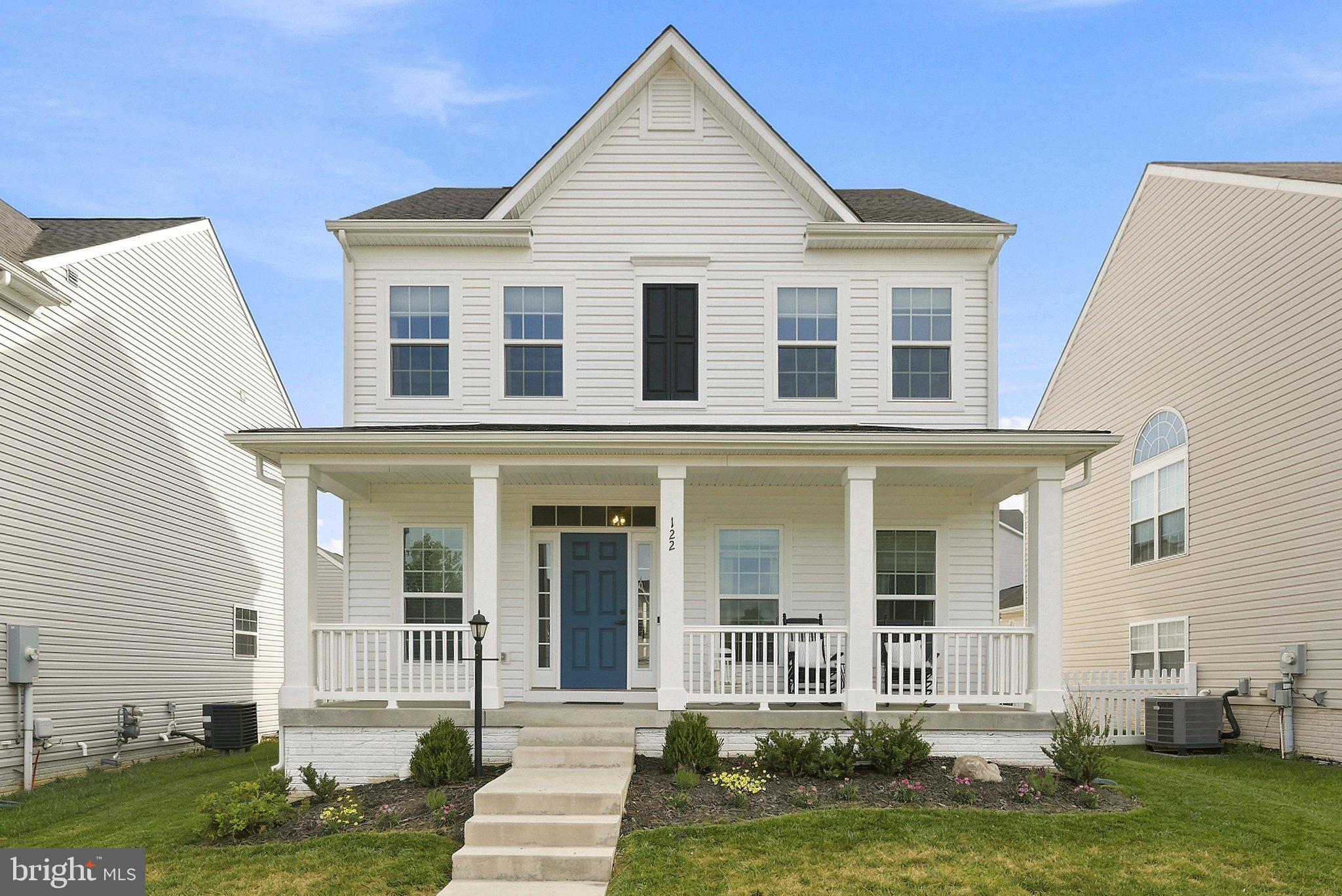 Built in 2021, this beautifully maintained home offers the peace of mind that comes with newer construction. Located on a quiet cul de sac in the charming Stephens Landing community, you'll enjoy neighborhood walking trails, a playground, and easy access to I-81 and I-66.

The covered front porch is the perfect spot for rocking chairs and morning coffee. Step inside to a spacious foyer featuring a convenient built in drop zone and a stunning dining room. Continue into the kitchen featuring an oversized island with bar seating, upgraded cabinetry, quartz countertops, and seamless flow into the living room, highlighted by a custom shiplap feature wall.

Upstairs, you'll find three bedrooms, including a spacious owner's suite with a walk in closet and an en suite bathroom featuring a double vanity and tiled shower.

The finished basement offers a large recreation room, a bonus room with a custom built in bookshelf currently being used as a fourth bedroom (no egress window), and a gorgeous third full bathroom.

Unlike brand new construction, this home is truly move in ready. The fenced backyard and patio are already complete, saving you thousands of dollars and months of additional work.

Lovingly cared for since it was built, this home is ready for its next owners. Quick closing possible, don't miss your opportunity to make it yours!