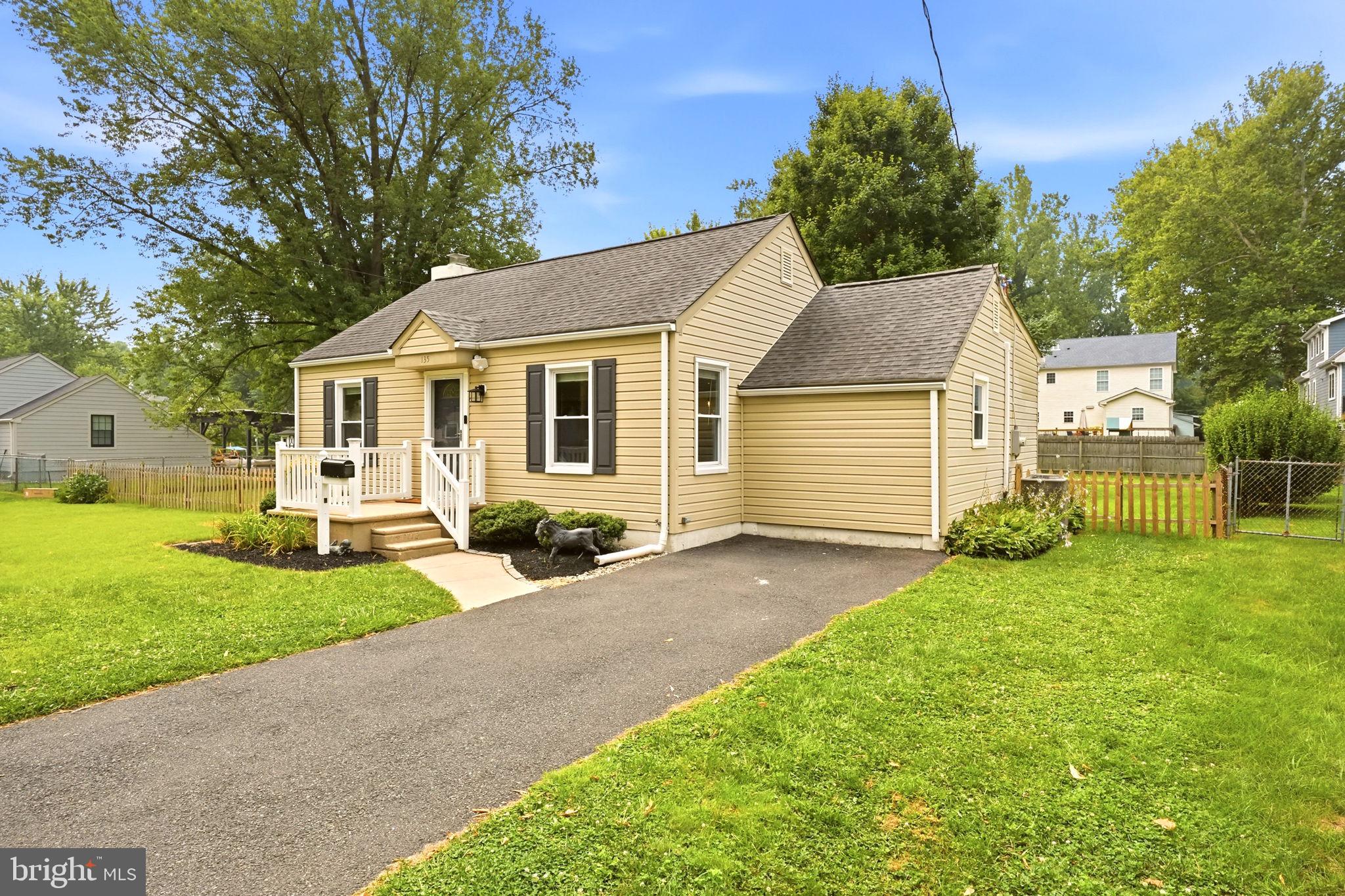 OPEN HOUSE 7/19 FROM 11-1! Move-In Ready Yardley Borough Home | Updated Throughout | Covered Porch, Fenced Yard & Finished Detached Office! Welcome to this beautifully updated home in the heart of Yardley Borough. Thoughtfully renovated from top to bottom, this move-in ready property blends classic charm with modern updates and exceptional outdoor living. Recent improvements include a brand-new kitchen, luxury vinyl plank flooring throughout, fresh interior paint, newer central air, and two beautifully updated bathrooms, including a newly completed primary en suite. The flexible floor plan offers bright, comfortable living spaces with abundant natural light. The backyard is truly the highlight of this home. Relax year-round on the oversized covered porch overlooking a fully fenced yard—perfect for entertaining, gardening, pets, or simply unwinding after a long day. The finished, insulated detached office offers endless possibilities as a home office, gym, art studio, workshop, or hobby space. Additional features include a spacious unfinished basement, a full attic for exceptional storage, and a location that’s hard to beat. Enjoy tree-lined streets, and easy access to Yardley Borough’s charming shops, restaurants, parks, the Delaware Canal towpath, and regional rail service for commuting to Philadelphia or New York.