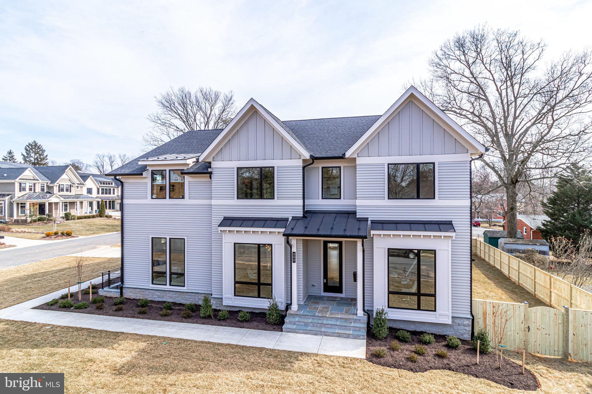 Now Complete! Open House Sunday 1-4pm! New Construction!!!  Reel Homes Presents 500 Ridge Road SW. Beautiful Modern Farmhouse with over 6,600 Sq Ft on a large flat Corner Lot Located in the heart of the Town of Vienna. This home like all Reel Homes is built with the Finest Materials. High End Artisan Siding, Stone Foundation, Pella Modern Window Package, White Oak  Hardwood Flooring, Metal Interior Railings for stairs. Wolf & Sub-Zero Appliance package, Nest Thermostats. . Main Level has a wonderful Open Floor Plan, A Luxurious Chef's Gourmet Kitchen with Butler pantry all opening to a Exterior Rear Deck with screened in porch. Also on the Main Level is a Sizable In-Law Suite with Private Bath. 4 Spacious En-Suite Bedrooms up with Vaulted Ceilings and a large master retreat with luxurious Bath and his and hers walk in closets. Lower Level with beautiful luxury vinyl tile, Spacious Great Room, Exercise Room, Wet bar and Media Room. Plenty of Storage. A commuters Dream, minutes to everything. Madison HS School Pyramid.