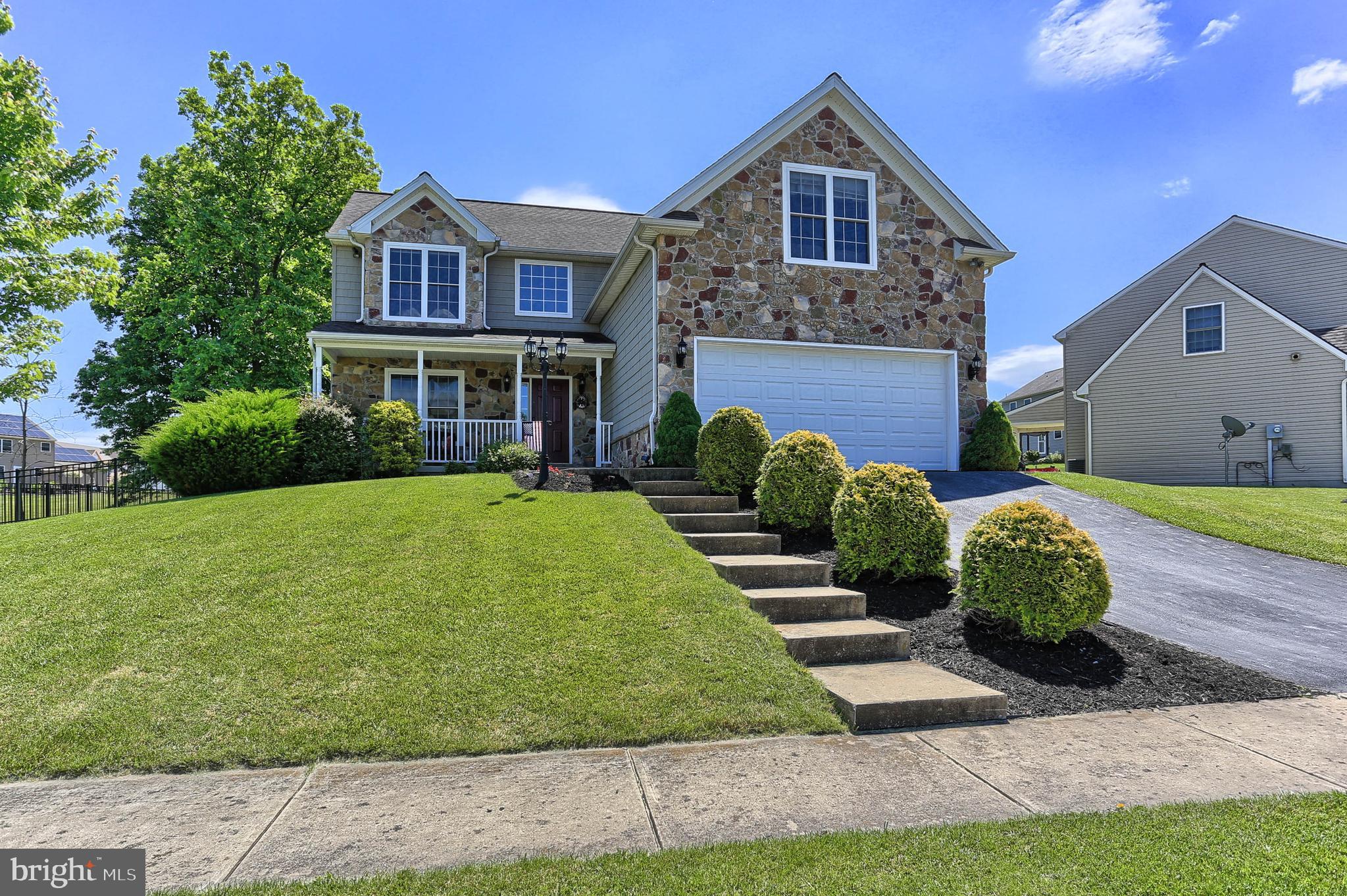 This 2-story home located in Brookside Heights has a really nice layout.  The entire rear yard is fenced for children or fur kids.  Your new home offers 4 bedrooms, 3.5 bathrooms, deck with gas grill (direct gas hook-up), Bilco door exit  from lower level, 2 car garage, gas fireplace in the main level family room and the list goes on.  Sump-pump in the lower level has a battery back-up which in included as well as the water softening system and water heater  was new in 2018.  Move right in!