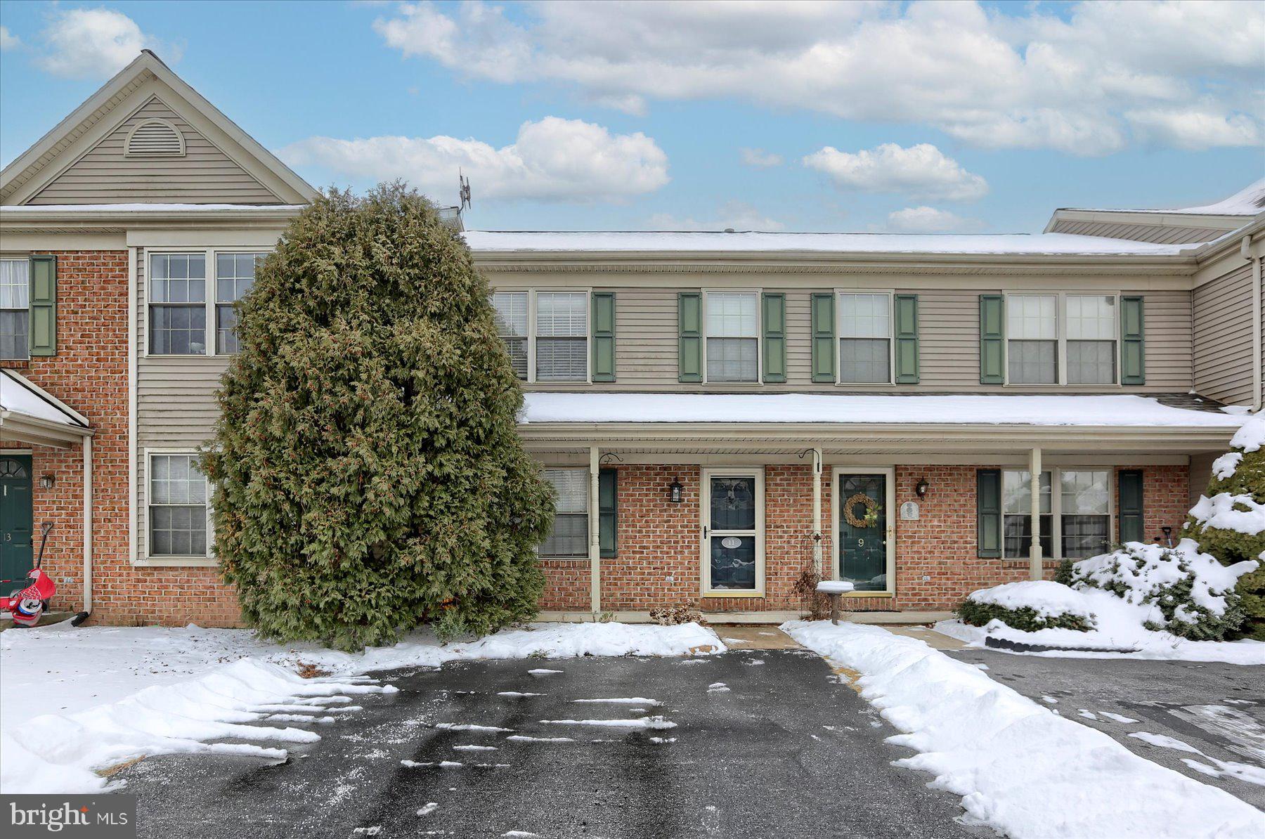 Fabulous location in Elizabethtown! This 3 bedroom 1.5 Bath townhome is a perfect starter home  with newer Luxury Vinyl Plank flooring on the first floor and stairs plus newer carpet on the 2nd floor.  Lots of natural light in the kitchen with stainless appliances, granite counters,  tile backsplash plus a dining  area space overlooking the backyard.  Laundry room and powder room finish off the first floor.  Newly remodeled bathroom upstairs with tasteful, classic finishes.  Large primary bedroom  with a walk-in closet. Full basement ready for the new owner to finish and call their own.  Enjoy the new deck with a private fenced in backyard.  New natural gas heat system and new central air conditioning installed in 2021.  No association fees!!!