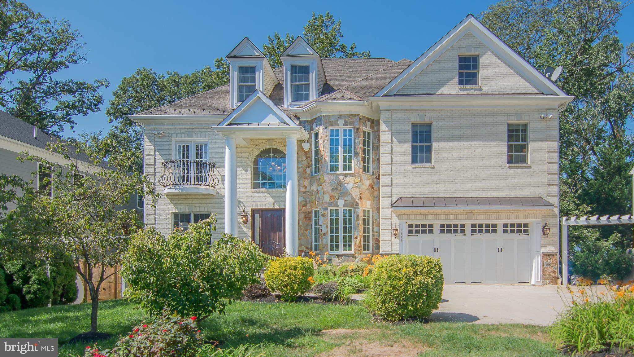 BACK ON MARKET, not sellers fault. This gorgeous colonial, 6 bedrooms and 5 full / 2 half baths, features over 6500 Sq Ft finished living space on 4 levels plus 2 car garage and a large driveway could fit more than 2+ cars.  Solar Panels installed 2022.   
Inviting 2-story spacious foyer, marble floor with curved iron railing stairs. Brazilian Hardwood floors on the main and upper level, high ceilings. Led lights throughout including all the recessed ceiling lights. Formal elegant living room and dining room with 3-way gas fireplace and chandelier. Custom crown moldings, high baseboards throughout, chair rails in the living, dining room, breakfast nook and foyer. Office on main level with chandelier, recess lights and a large bay window. Breakfast room with double door exit to large trek deck, opens to gourmet eat in kitchen with large granite island. Energy Star new stainless-steel appliances, granite counter tops, stone back splash. A sun-drenched family room with a fireplace, coffered ceiling, crown molding, leading to high ceiling Florida Sunroom with a sliding door leading out to the deck. 
The upper level is highlighted by a luxurious master bath spa like with a steamer. Glass enclosed shower with 2 shower heads, jets. Separate toilet and bidet, custom double vanity, jacuzzi. The owner's suite has its own sitting room with built in fireplace, dual walk in closets his and hers. 3 more spacious bedrooms with 1 ensuite and one Jack-n-Jill bath.  Second upper level is a huge room with a full shower and 2 walk in closets. Lower level offers a versatile space with a large recreation room, wet bar with built in shelves, granite counter tops leading to in home exercise area, large bedroom with its own upgraded bathroom   double vanity, Prewired media room, catering to a various entertainment and leisure needs.  Second washer and dryer hook up, walk out to a flagstone patio and a fully fenced backyard with mature trees and landscape.
 2 water heaters, 2 HVAC units, 2 sump pumps. Architecture protection shingles 50 yrs roof.
 Marvin low-E double hung windows and Marvin French doors.
 located in the McLean HS pyramid, French immersion Kent Gardens elementary school.  Walking distance to Tuckahoe recreation center.  Close to Tysons Corner mall, DC, 495, Rt 66, Dulles Toll Rd, Regan airport, Metro.  Showings start June 1st.
