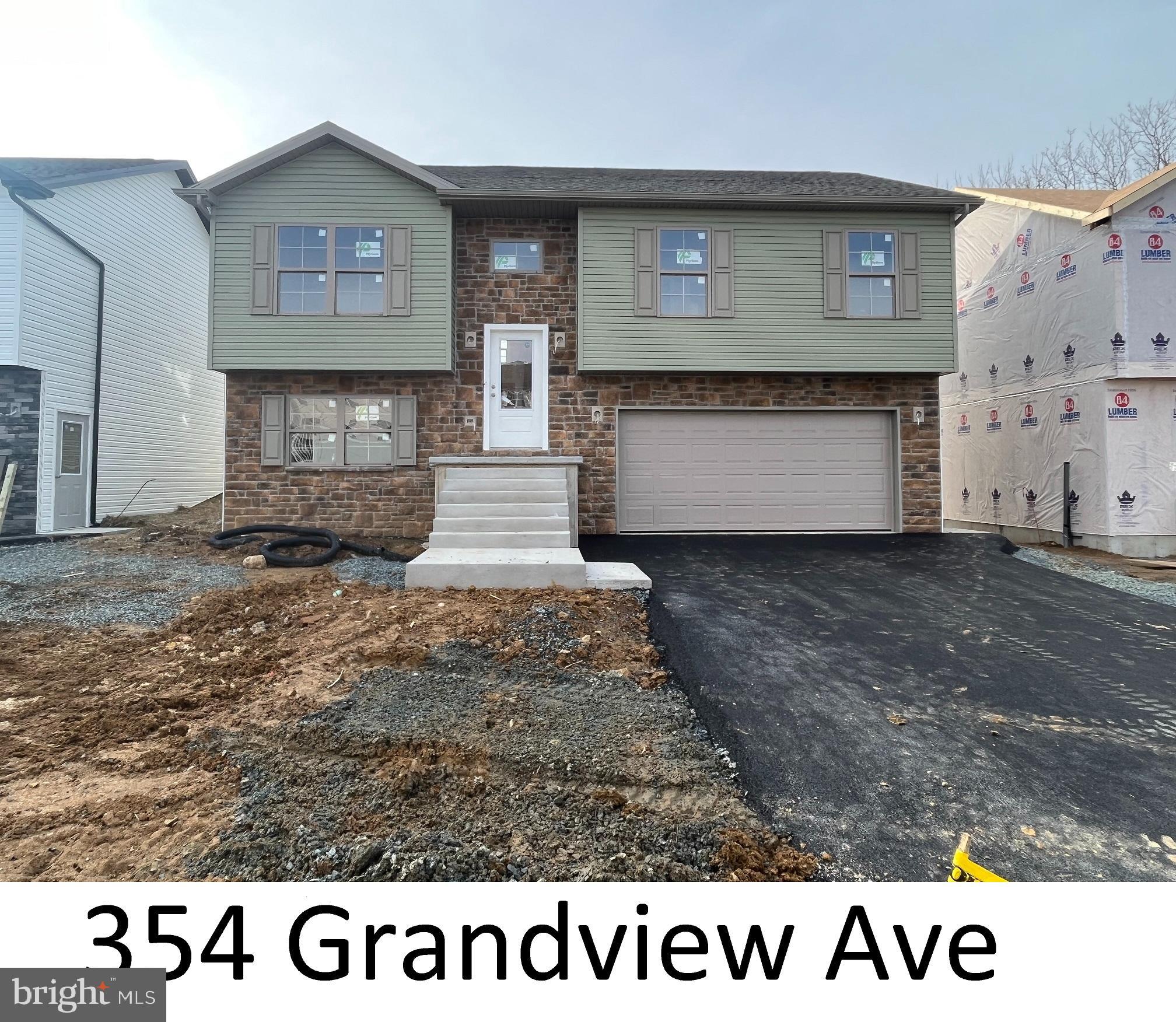 Welcome to Grandview! Grow Healthy Corp is offering 5 different split foyers on Grandview Ave. Houses are currently under construction, and are slated to be finished 12/31-1/31/24. Prices start at $264,900, and the seller is offering $5,000 buyers paid closing cost! See the photos for the exterior of  houses, colors and addresses. Interior photos are of a similar house. Each home features an open concept kitchen (island included), dining, and living room areas. All Kitchen appliances included. Granite Countertops, LVP flooring through out, except for the bedrooms, which will have carpet. The master bedroom features its own private bath, along with a closet.  Full Poured concrete foundation. Central A/C and Electric Heatpump, and a 12x12 deck off the rear.  The lower level family room/ bedroom area, and 1/2 bath will remain unfinished at the list price. Builder can finish it to match the rest of the property for an additional $20,000. Work can be completed prior to settlement, so you won't live in construction debris! Call today to find out more about this new construction single family home!