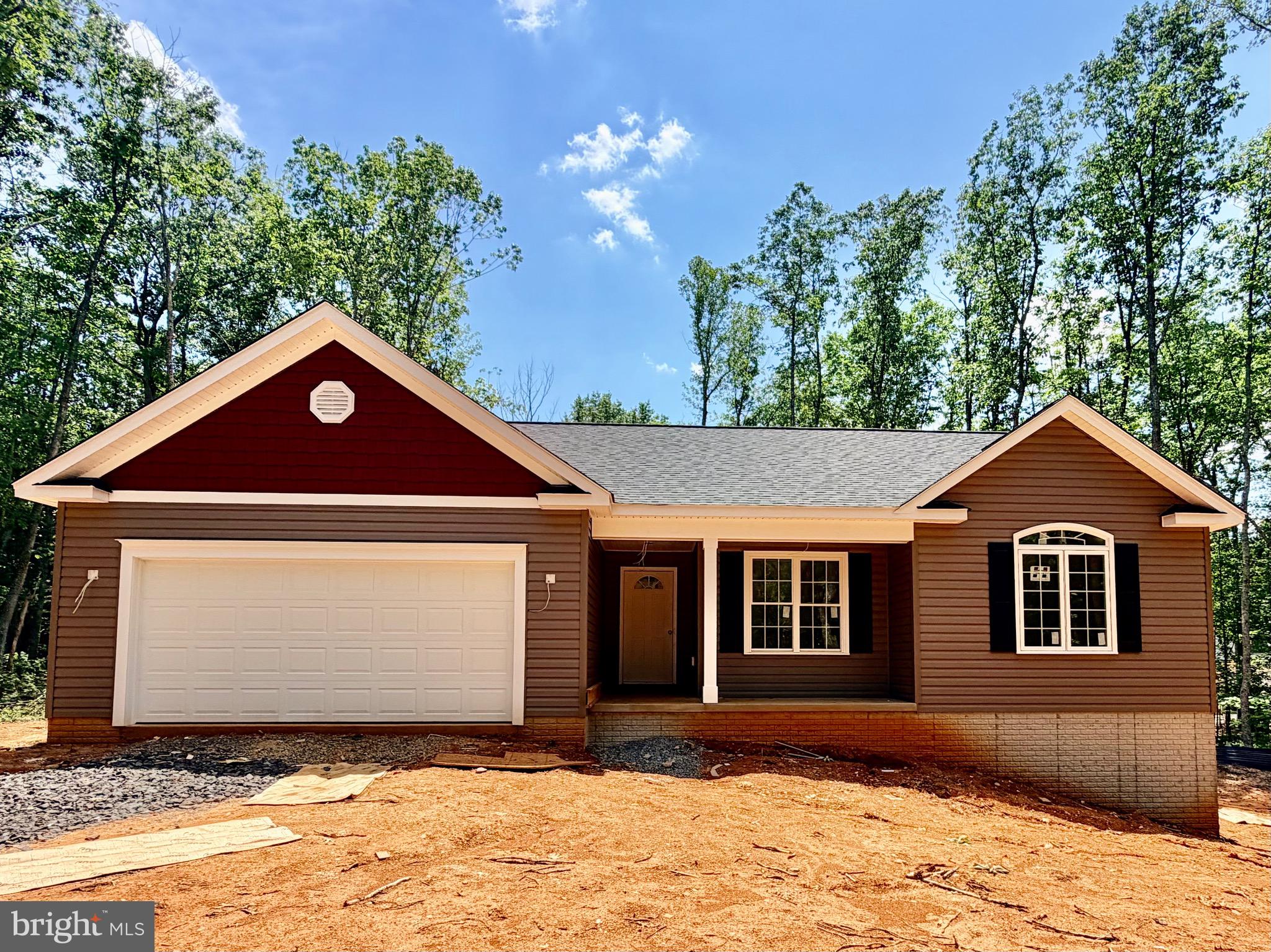 LATE JULY COMPLETION! CHARLESTON II MODEL - LOT 1- Located on a lovely 2.97 acre mostly wooded lot. Home will include an open floor plan with Stainless Steel Appliances and Granite Counter Tops in kitchen, Cultured marble vanity tops in the bathrooms, Covered front porch, Unfinished Basement with bathroom rough-in for future expansion and a 2 car garage. Call for more information or to schedule a showing! Road Maintenance Agreement. FYBERLYNC Available! Please call Fiberlync for more information and confirmation.