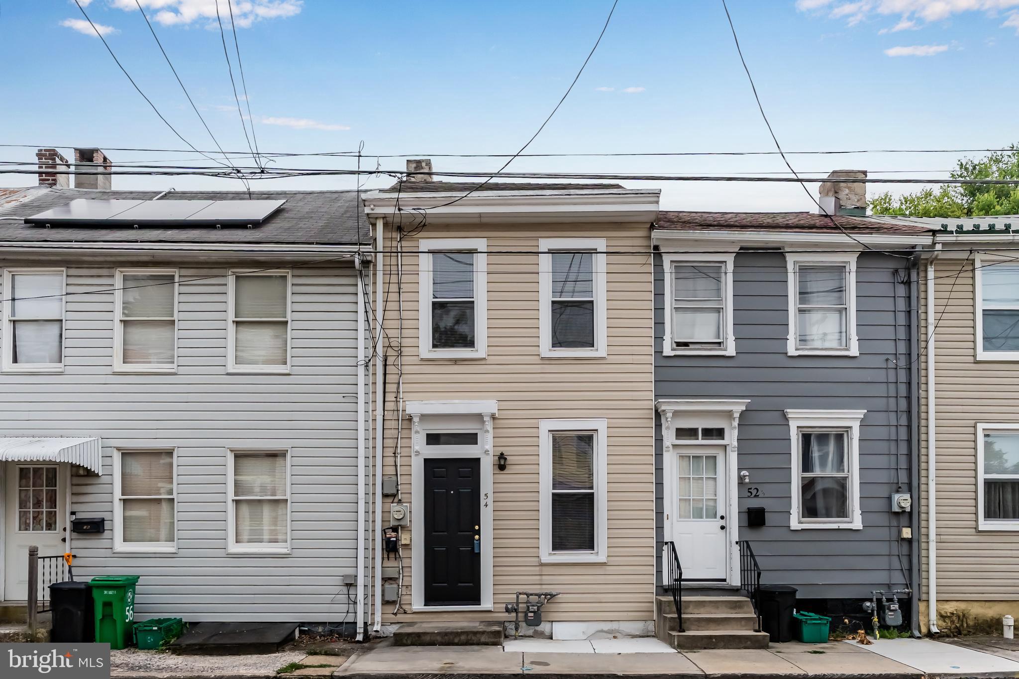 Located in the heart of historic Carlisle, this 1870 built townhouse blends classic historic charm with the conveniences of modern downtown living. Perfect as an entry level home, a low maintenance primary residence, or a high performing addition to your investment portfolio. 2 Bedrooms, 1.5 Bathrooms , 984  sq. ft. The main level offers a functional, efficient layout designed to maximize the square footage.  A welcoming space perfect for relaxing or entertaining guests.  Large windows bring in natural light, showcasing the potential for a cozy, modern urban retreat. Second level features 2 bedrooms and a full bath. Close to to local dining, boutique shopping, and Dickinson College