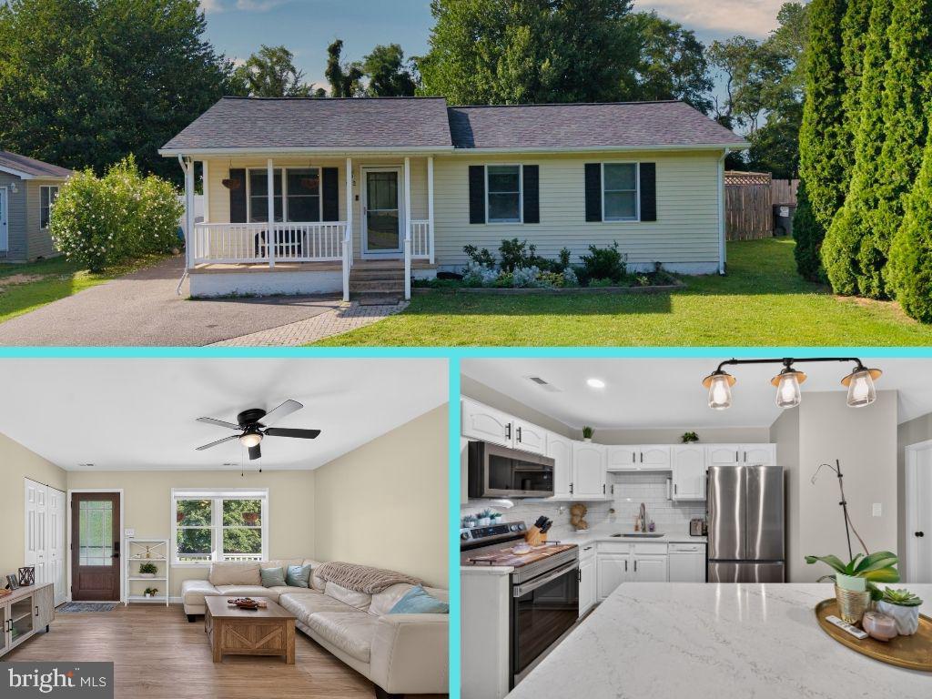 This charming ranch-style home in the desirable Cloverfields community offers a perfect blend of comfort and modern living. With 3 bedrooms and 1.5 baths (half bath in primary), the interior features a traditional floor plan that seamlessly connects the kitchen, dining, and living areas, ideal for gatherings. The country kitchen boasts an island and ample appliances, including a built-in microwave and dishwasher. Enjoy the luxury vinyl plank flooring throughout, enhancing the home's inviting atmosphere. Step outside to a spacious 0.43-acre lot, beautifully landscaped and backing to mature treelike, providing a peaceful retreat. The community amenities include a pool, community beach, fishing pier, marina, clubhouse, tot lot and ballfields... perfect for outdoor enthusiasts. Located just blocks from the Chester River, enjoy scenic views and water activities. Cloverfields is known for its friendly neighborhood vibe, excellent schools, and nearby parks, ensuring a fulfilling lifestyle. Seller has performed a number of renovations, elevating the homes overall vibe and asthetics, creating a warm and inviting place to call home.