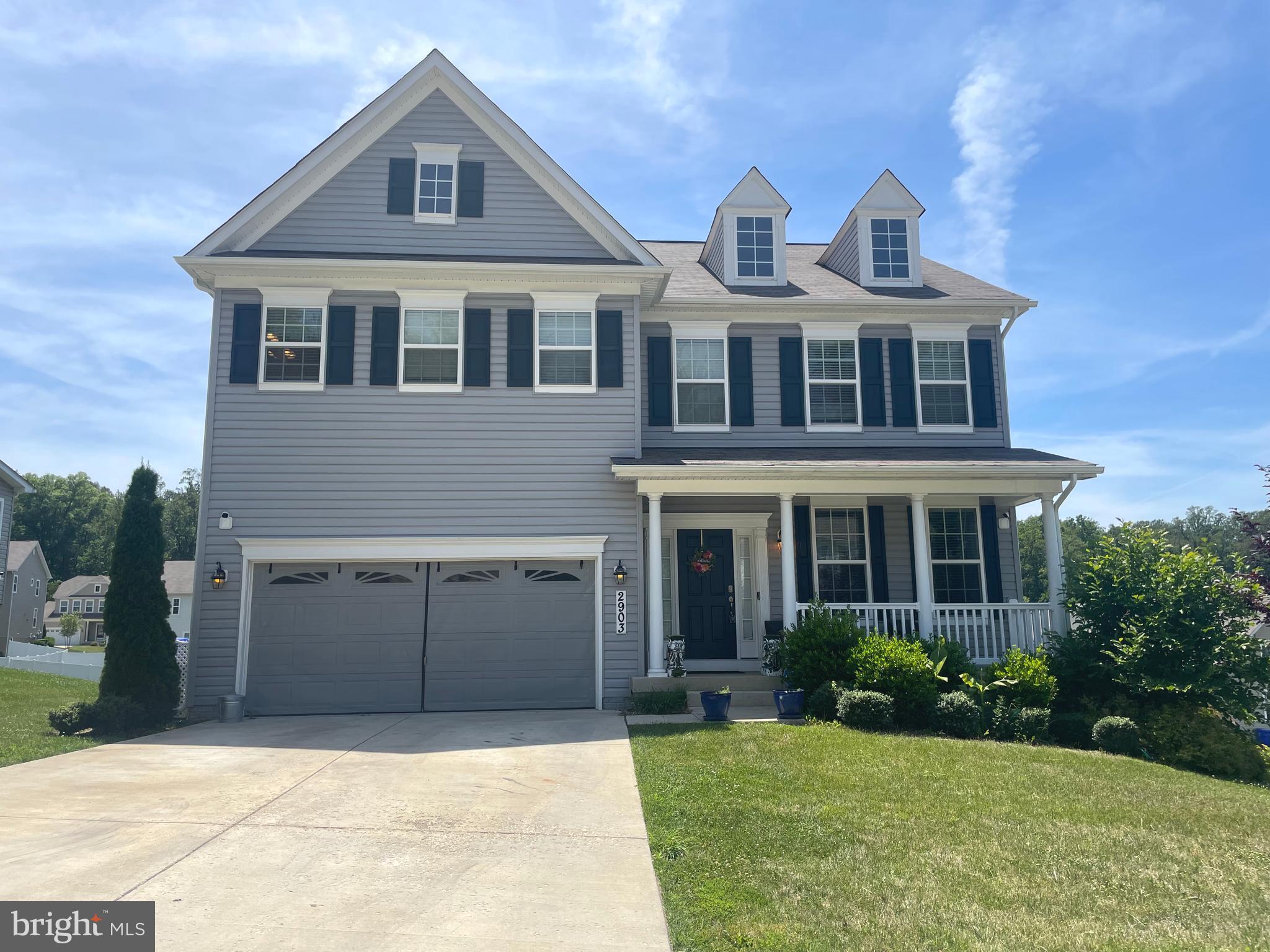 Welcome to 2903 Galahad Ct in sought after Bryans Road, MD . This home is a beautifully designed modern single family home offering over 3,500 square feet of refined living space ,  on a premium corner lot. This home features an open concept layout ideal for both everyday living and entertaining, seamlessly connecting the main living areas with natural flow and light. At the heart of the home is a large, chef inspired kitchen complete with granite countertops, oversized center island, stainless steel appliances, ample cabinetry, and generous prep and gathering space, perfect for hosting and family meals alike. The open design allows the kitchen to overlook the living and dining areas, creating a welcoming, functional centerpiece. The Sunroom ,off the kitchen, has room for table space & fills the kitchen with light as well as an exit for your wrap around deck to be built. The expansive primary suite is a true retreat, offering a private sitting area and a spa like luxury bathroom designed for relaxation. Enjoy an oversized layout, elegant finishes, and a serene atmosphere that feels like your own personal getaway. Additional highlights include multiple bathrooms, a finished basement providing flexible living or recreational space, an attached garage, and modern energy efficient systems. The Basement is huge & has a finished area, leading to walk out level backyard which is very large. The basement is appointed with its own private bedroom and bathroom, perfect for an in-law suite or for a private rental! A 2 car garage & driveway gives ample parking. Don’t miss your chance to own this gem in Bryans Road!