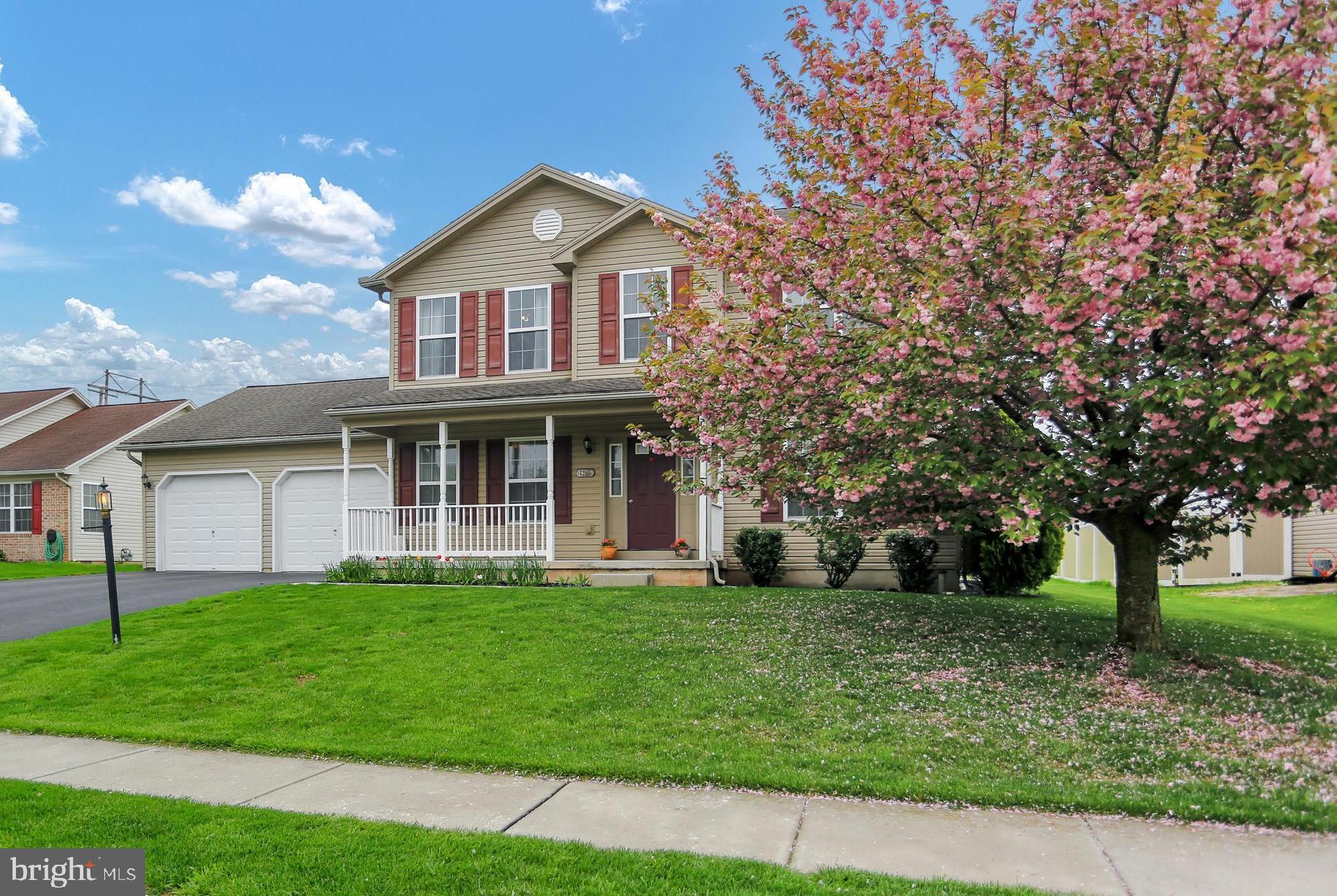 Buyers' financing fell through at the last minute. Home is Back on the Market!!! Pride of ownership is evident in this well maintained, move-in ready home * Neutral colors throughout * Gorgeous Tamboril exotic hardwood floors throughout the first floor professionally installed in March 2018 * 26 x 16 Composite Deck w/vinyl railings added in November 2021 - great spot for relaxing and entertaining, home backs to common area green space *  Basement finished in April 2022 - possible 4th bedroom * Welcoming foyer with coat closet * Living room opens to the very spacious, bright with natural light and cheery family room * The family room, kitchen and dining area are one large open room, perfect for inside gatherings and convenient to the separate dining room * The primary bedroom is located on the second floor and includes a walk-in closet, separate linen closet & en suite private full bath * Two bedrooms, full bath with linen closet and laundry complete the second floor * The basement you will find finished with quality workmanship and includes an unfinished storage/utility room, perfect space to add a bath * Two-car garage with insulated garage doors and automatic garage door openers * Welcome home to Wellington Greens!