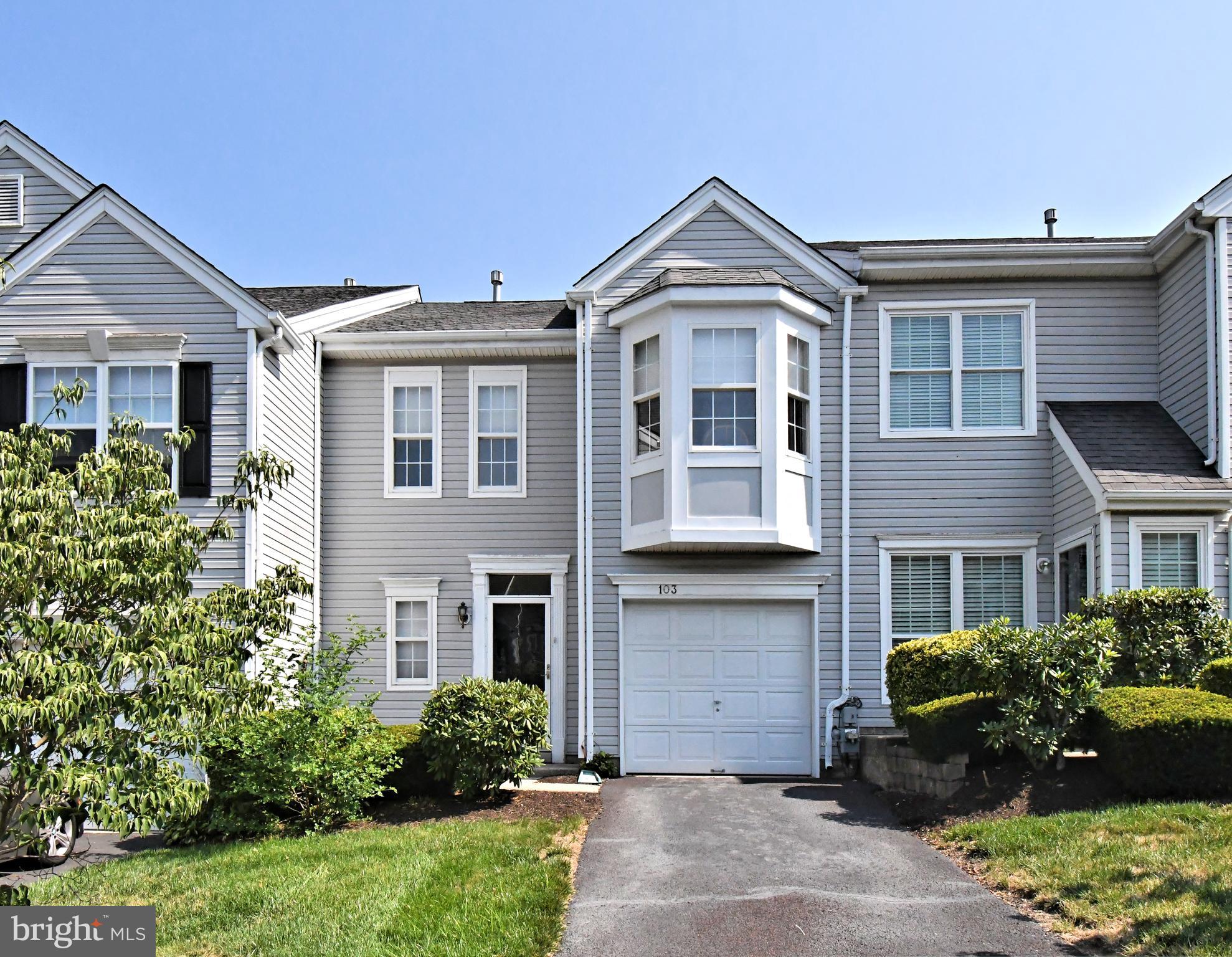 Welcome to this lovingly maintained, original-owner townhome in the highly desirable Winner's Circle community of Montgomery Township! Offering 2 bedrooms, 2.5 baths, and a 1-car garage, this home presents an exceptional opportunity to personalize a well-cared-for property in one of the area's most sought-after neighborhoods.

Step inside to a bright, open floor plan featuring a dramatic two-story great room with soaring ceilings and spectacular windows extending to the second floor, accented by elegant Palladian windows with sunburst transoms that flood the home with natural light. The adjoining dining room provides the perfect space for entertaining.  The sunny kitchen offers plenty of cabinet and counter space, plus sliding doors to the lush backyard and the opportunity to create the kitchen of your dreams.

The second floor features a spacious primary suite with a vaulted ceiling, large walk-in closet, and private bath, creating a comfortable retreat. A generously sized second bedroom with ample closet space, full hall bath, and the convenience of second-floor laundry complete the upper level.

Lovingly cared for throughout the years, this home offers solid bones and endless potential. Priced to reflect the opportunity for updating, it's an outstanding value in Winner's Circle, where updated homes command premium prices. With quick settlement available, you can move in and update at your own pace.

Enjoy summers at the private neighborhood pool and the convenience of living directly across from Spring Valley Park. Ideally located near shopping, restaurants, parks, walking trails, tennis courts, pickleball, entertainment, major roadways, and public transportation, this home combines a peaceful neighborhood setting with exceptional everyday convenience.

Whether you're a first-time buyer, downsizing, or looking for the perfect home to customize, this is a rare opportunity to own in one of Montgomery Township's most desirable neighborhoods. Bring your decorating ideas and make this lovingly maintained home your own!