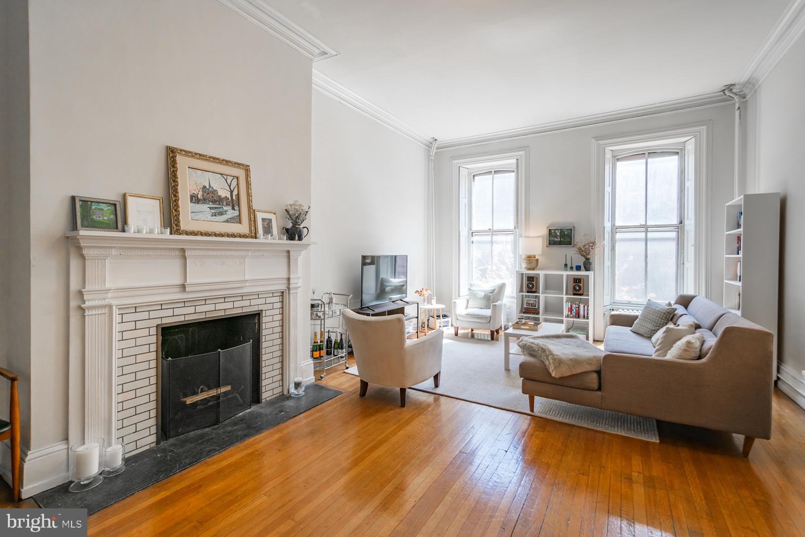 *Available 6/1*

Don't miss this fantastic opportunity to live in this HUGE 1 bed, 1 bath apartment located in the heart of the Rittenhouse Square neighborhood. This QUIET unit is completed with beautiful VINTAGE moldings, hardwood floors, and an in-unit washer/dryer! The living area features a cozy space with plenty of natural light and high ceilings and a wonderful decorative fireplace. The enormous bedroom offers tons of natural light via the tall windows, a beautiful view of the neighborhood backyards, convenient access to the en suite full bathroom, a WALK-IN closet and even features a second decorative fireplace!  The kitchen comes equipped with a refrigerator, gas stove, microwave, a garbage disposal and dishwasher. Other amenities include radiator steam heating, and intercom system. Featuring a walk score of 100 everything is nearby! It sits just a short walk from Rittenhouse Square itself,  the Lombard-South subway station and the Kimmel Center for Performing Arts, plus the PATCO line to NJ is only two blocks away.

Lease Terms: Generally, 1st month, and 1 month security deposit due at, or prior to, lease signing. Other terms may be required by Landlord such as last month’s rent upfront. $65 application fee per applicant. Tenants are responsible for: electricity, cable/internet and $10/mo technology fee. Owner pays heat & cold/hot water. Landlord Requirements: Applicants to make 3x the monthly rent in verifiable gross income, credit history to be considered, no evictions within the past 5 years, and must have a verifiable rental history with on-time rental payments. Exceptions to this criteria may exist under the law and will be considered. Cosigners will be considered.

*Owner pays Heat & Cold/Hot Water. Tenant responsible for Electric usage.
*Sorry, no furry pets. (Fish, Birds Ok)