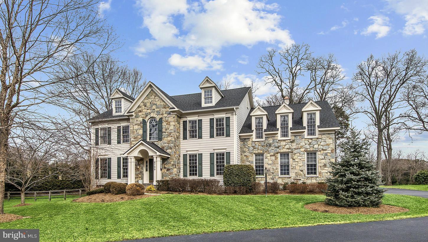 Pristine Colonial built by Buchanan-Price & sited on incredible .88-acre flat lot at top of cul-de-sac. Lots of privacy, fully fenced & room for pool! Complete w/ quality craftsmanship & detailing, 3-car garage, 2 story foyer & great room w/ floor-ceiling stone FP, formal dining & living rooms, library, gourmet KIT, lower level recreation room w/ FP, bedroom & full BA.